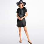 Gothic Skull T-Shirt Dress – Soft Stretch Comfort with Bold Style