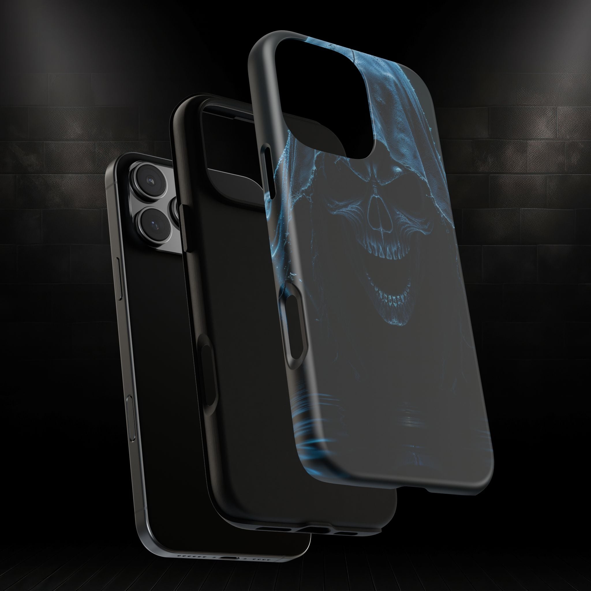 Dark Reaper Phone Case – Gothic Skull Hooded Death Design | Grim Sanctum Exclusive