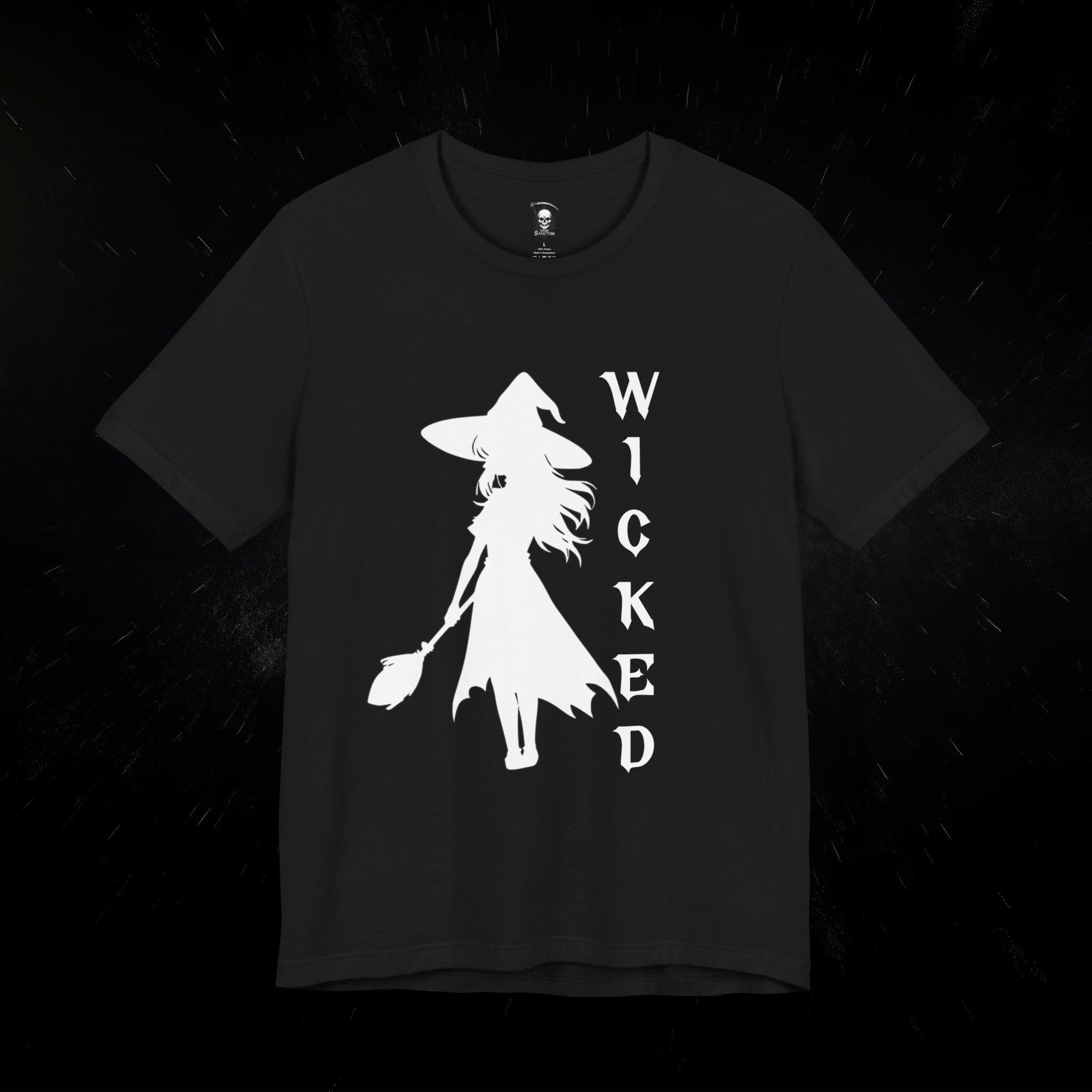 Wicked Witch Silhouette T-Shirt - Enchanting Gothic Style