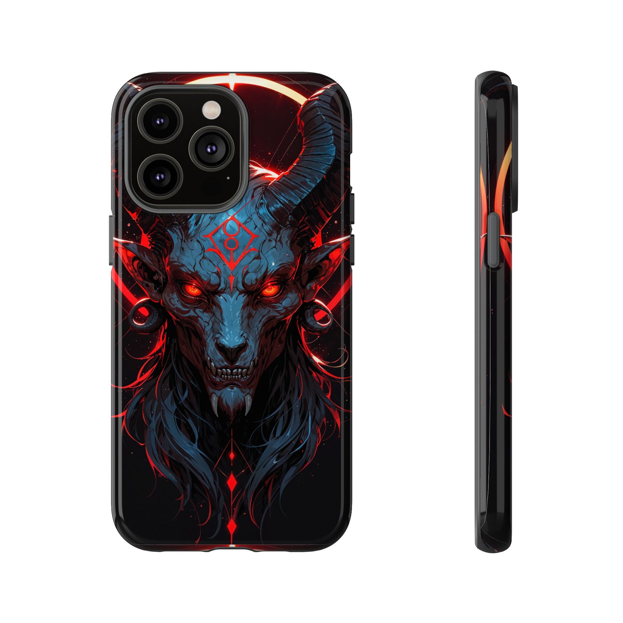 Blasphemous Goat Phone Case – Dark Ritual Sigil Design | Grim Sanctum