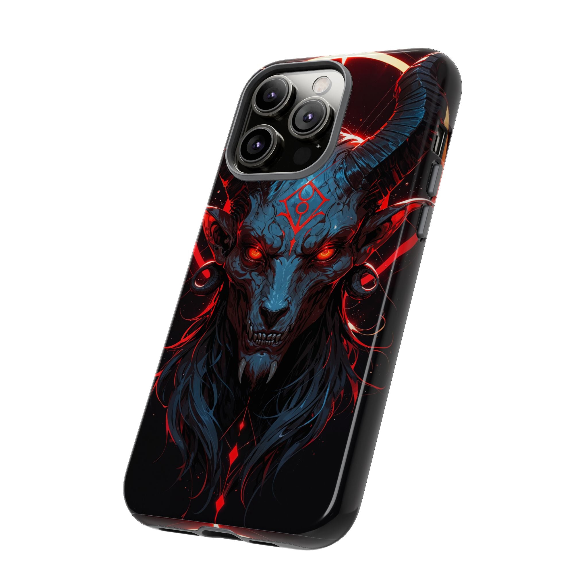 Blasphemous Goat Phone Case – Dark Ritual Sigil Design | Grim Sanctum