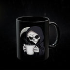 Grim Roast “Caffeine for the Soul” Mug – Gothic Grim Reaper Coffee Cup (11oz & 15oz)