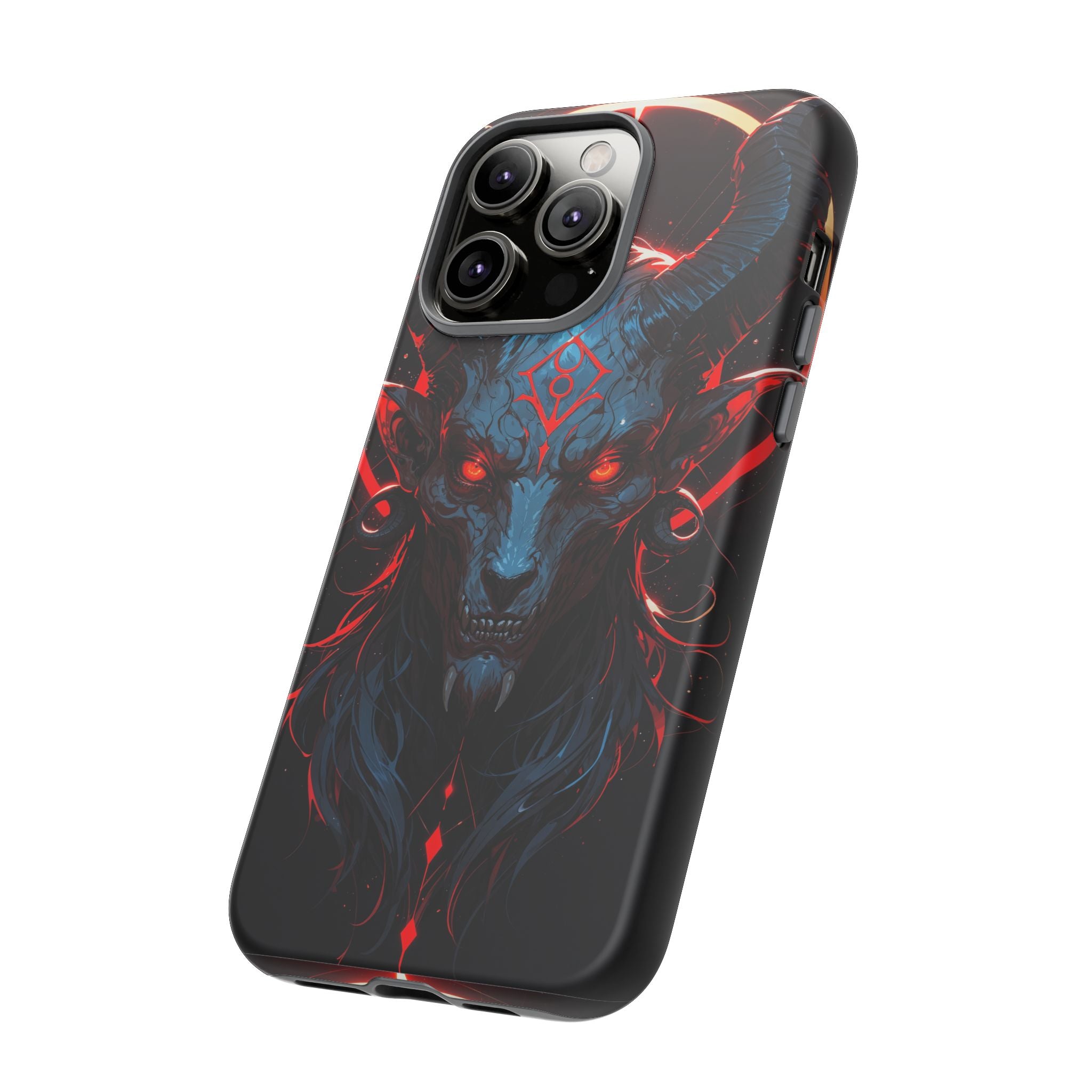 Blasphemous Goat Phone Case – Dark Ritual Sigil Design | Grim Sanctum