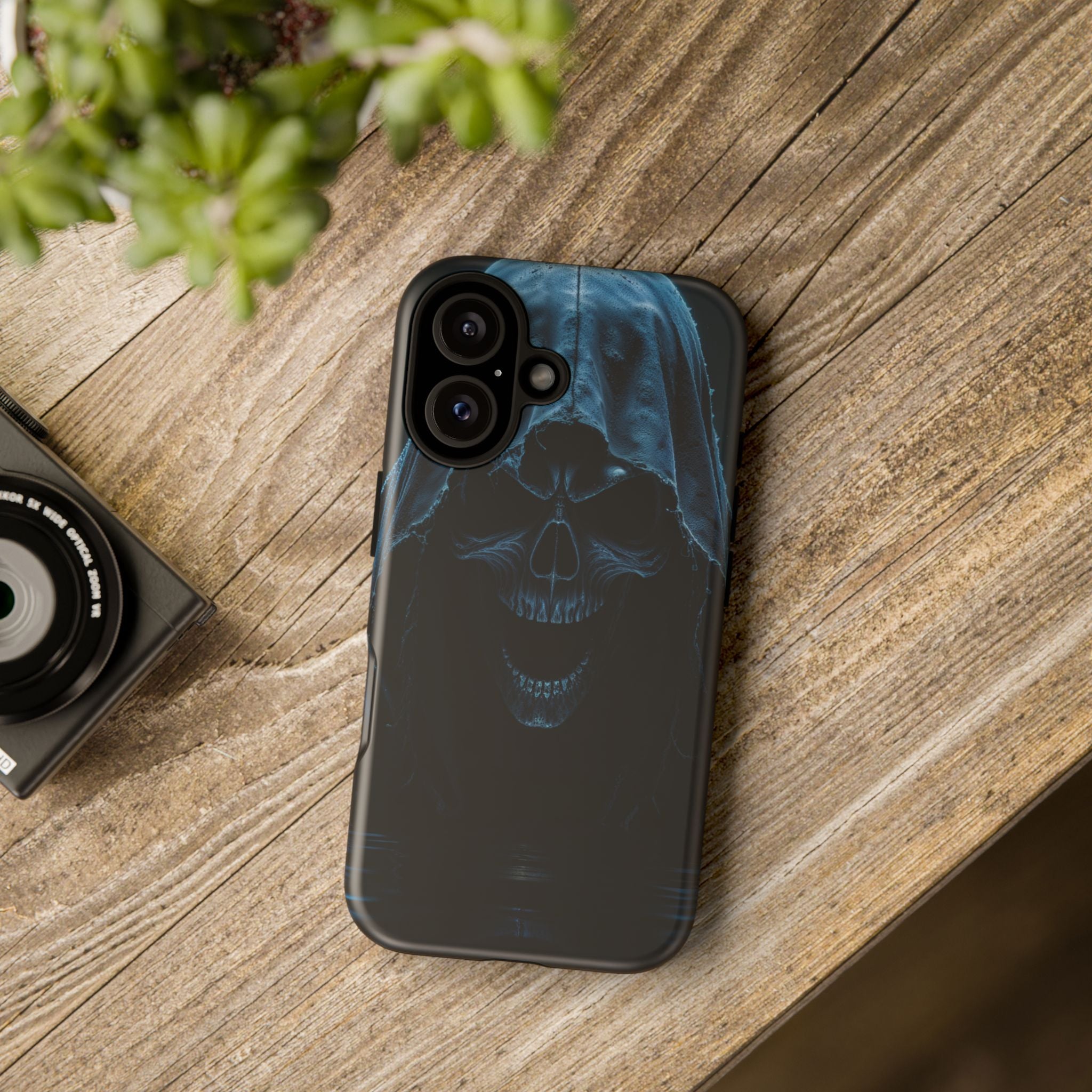 Dark Reaper Phone Case – Gothic Skull Hooded Death Design | Grim Sanctum Exclusive