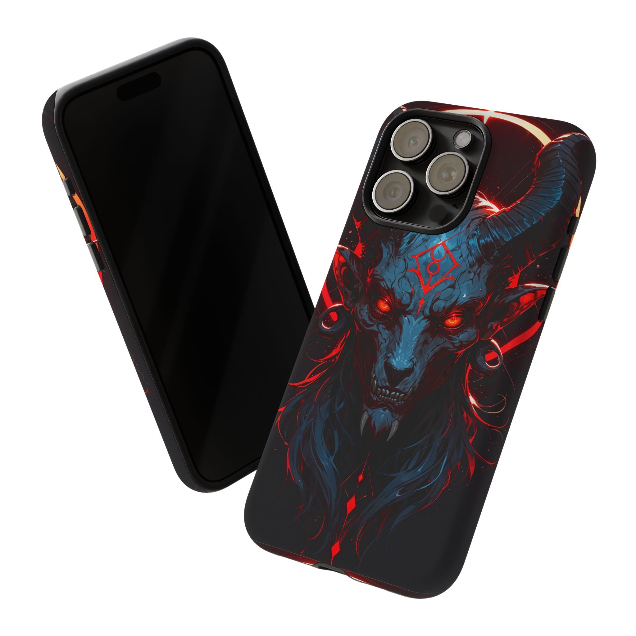Blasphemous Goat Phone Case – Dark Ritual Sigil Design | Grim Sanctum