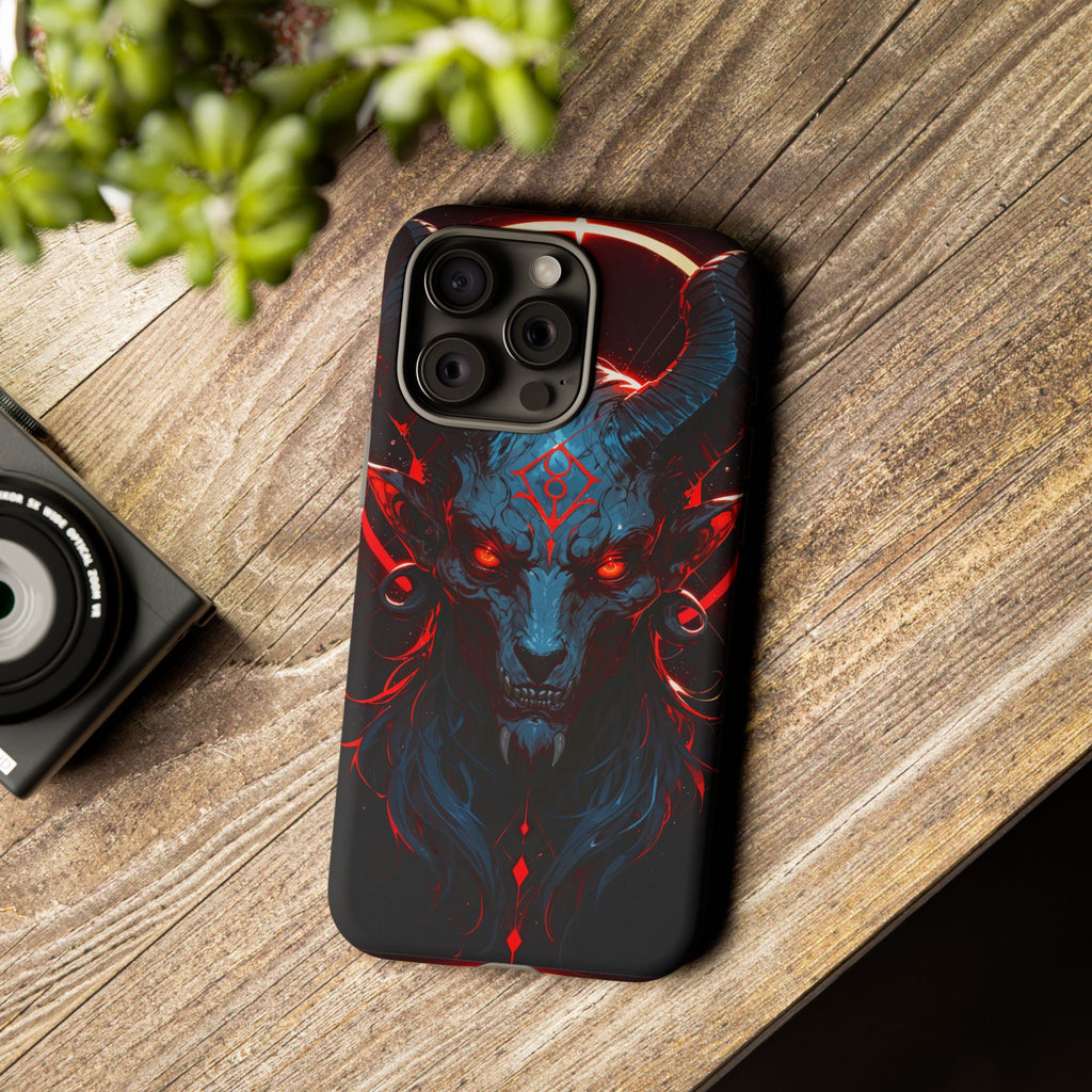 Blasphemous Goat Phone Case – Dark Ritual Sigil Design | Grim Sanctum