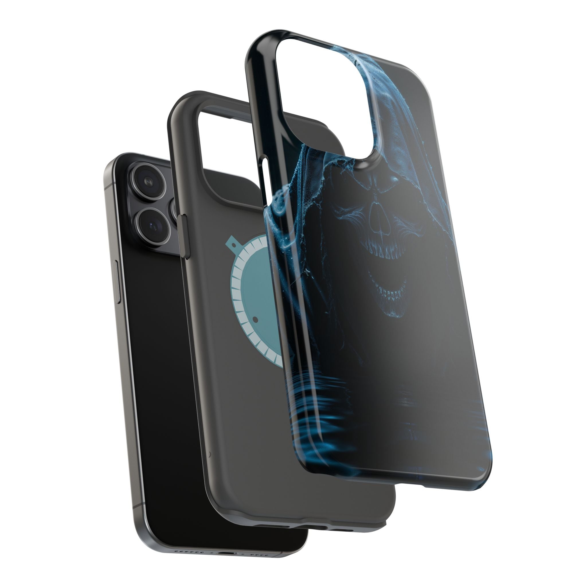Grim Reaper Magnetic Phone Case – Dark Skull Hooded Cover for iPhone | Edgy Shockproof Protection