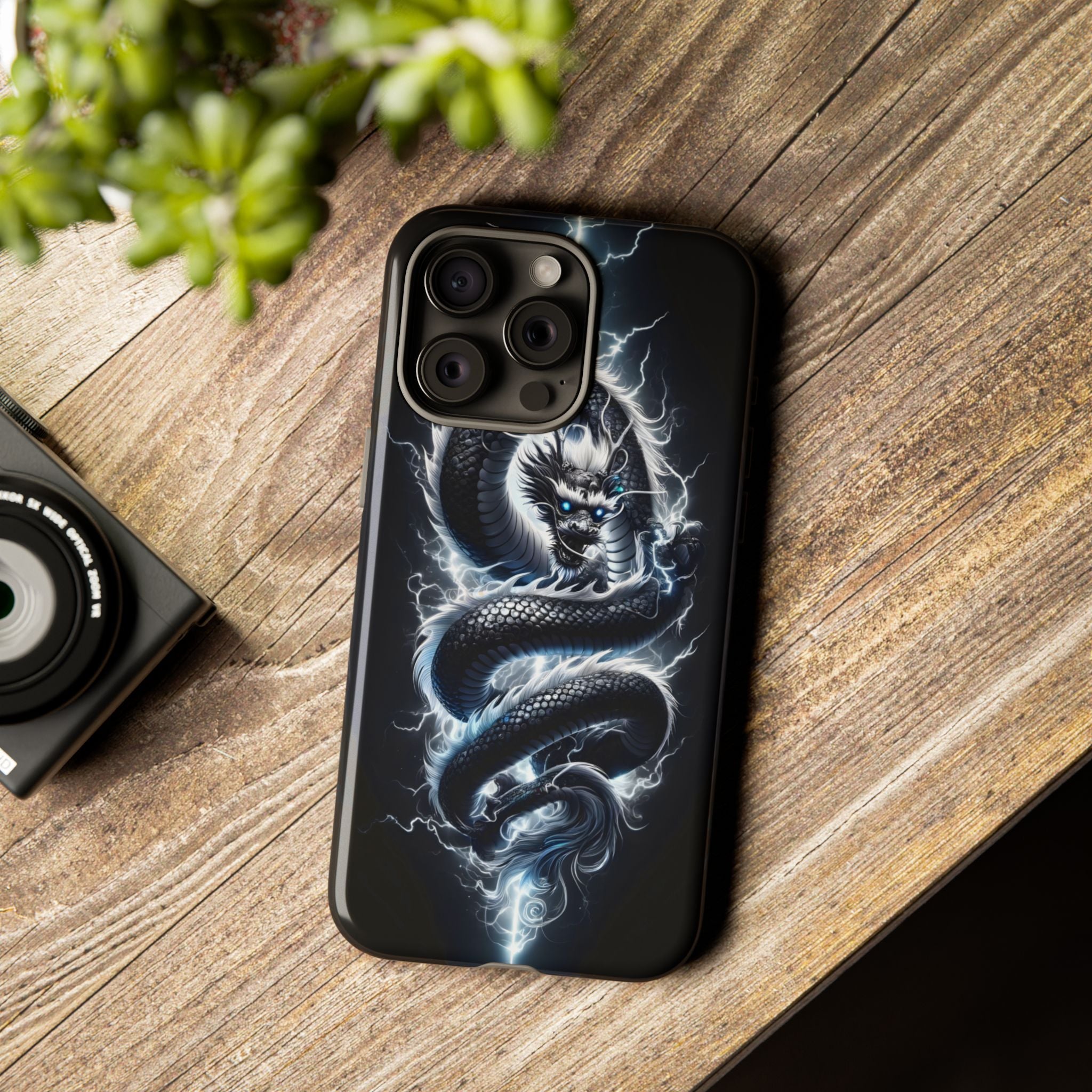 Storm Dragon Phone Case –Dark Thunder Serpent Design | Grim Sanctum