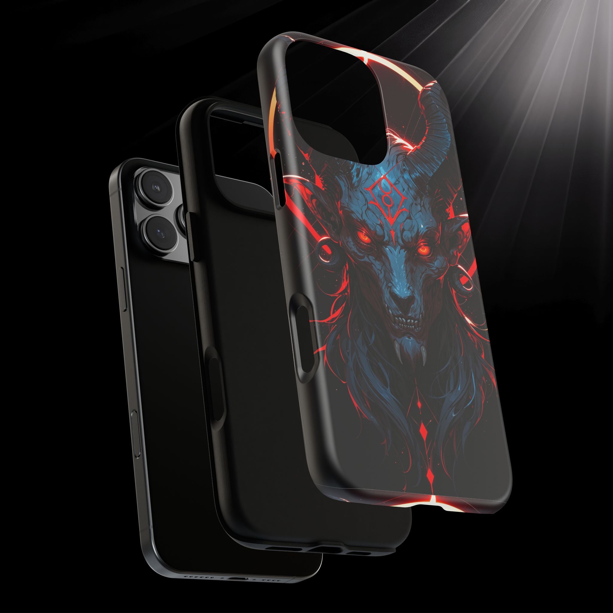Blasphemous Goat Phone Case – Dark Ritual Sigil Design | Grim Sanctum