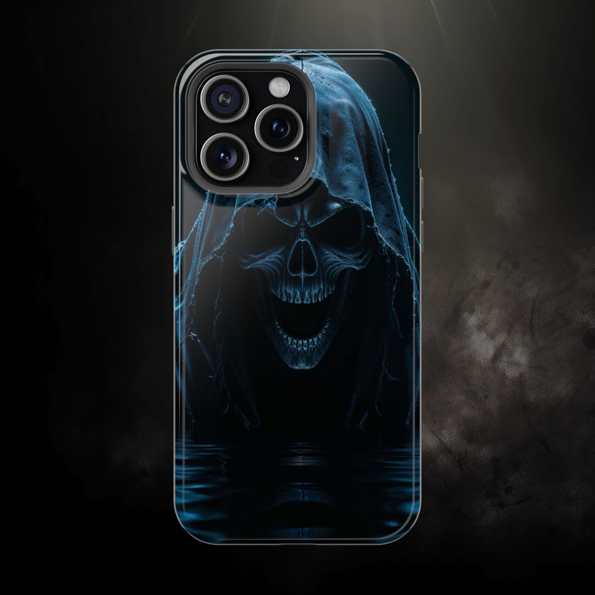 Grim Reaper Magnetic Phone Case – Dark Skull Hooded Cover for iPhone | Edgy Shockproof Protection