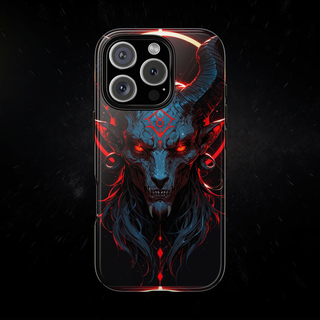 Blasphemous Goat Phone Case – Dark Ritual Sigil Design | Grim Sanctum