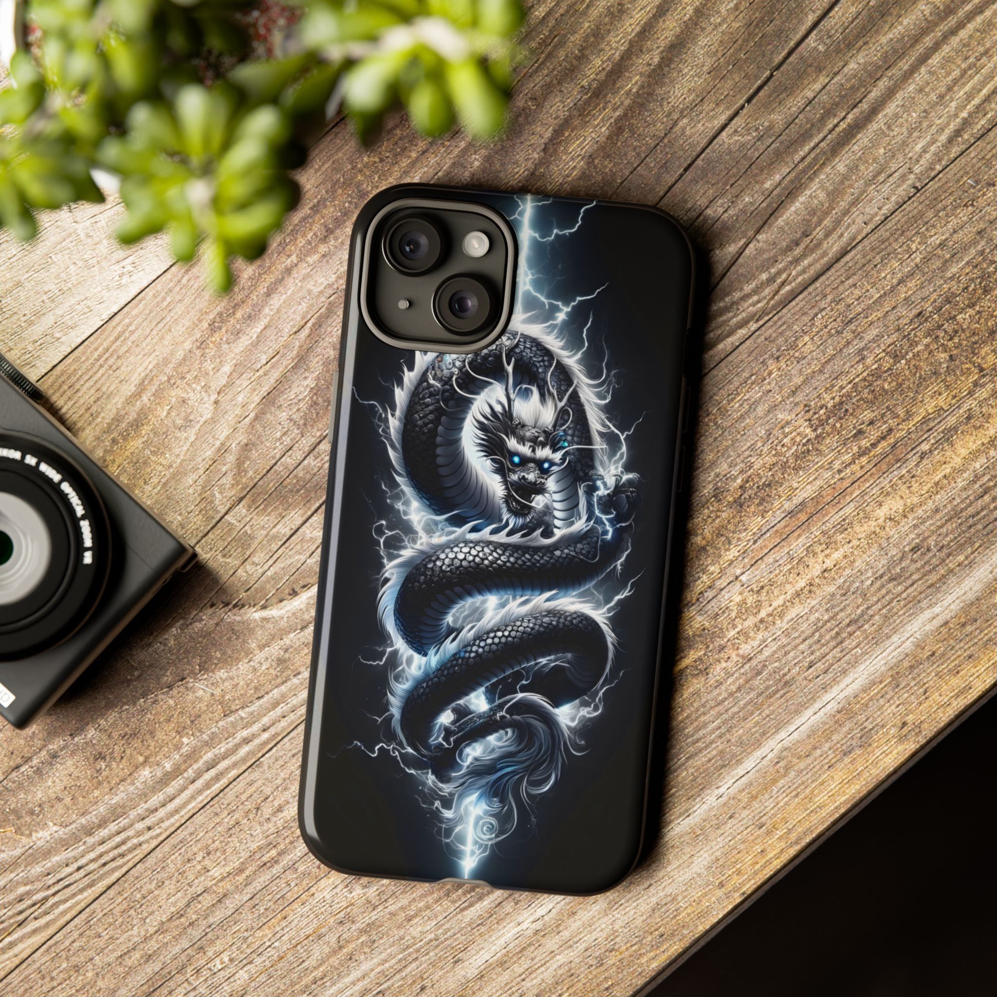 Storm Dragon Phone Case –Dark Thunder Serpent Design | Grim Sanctum