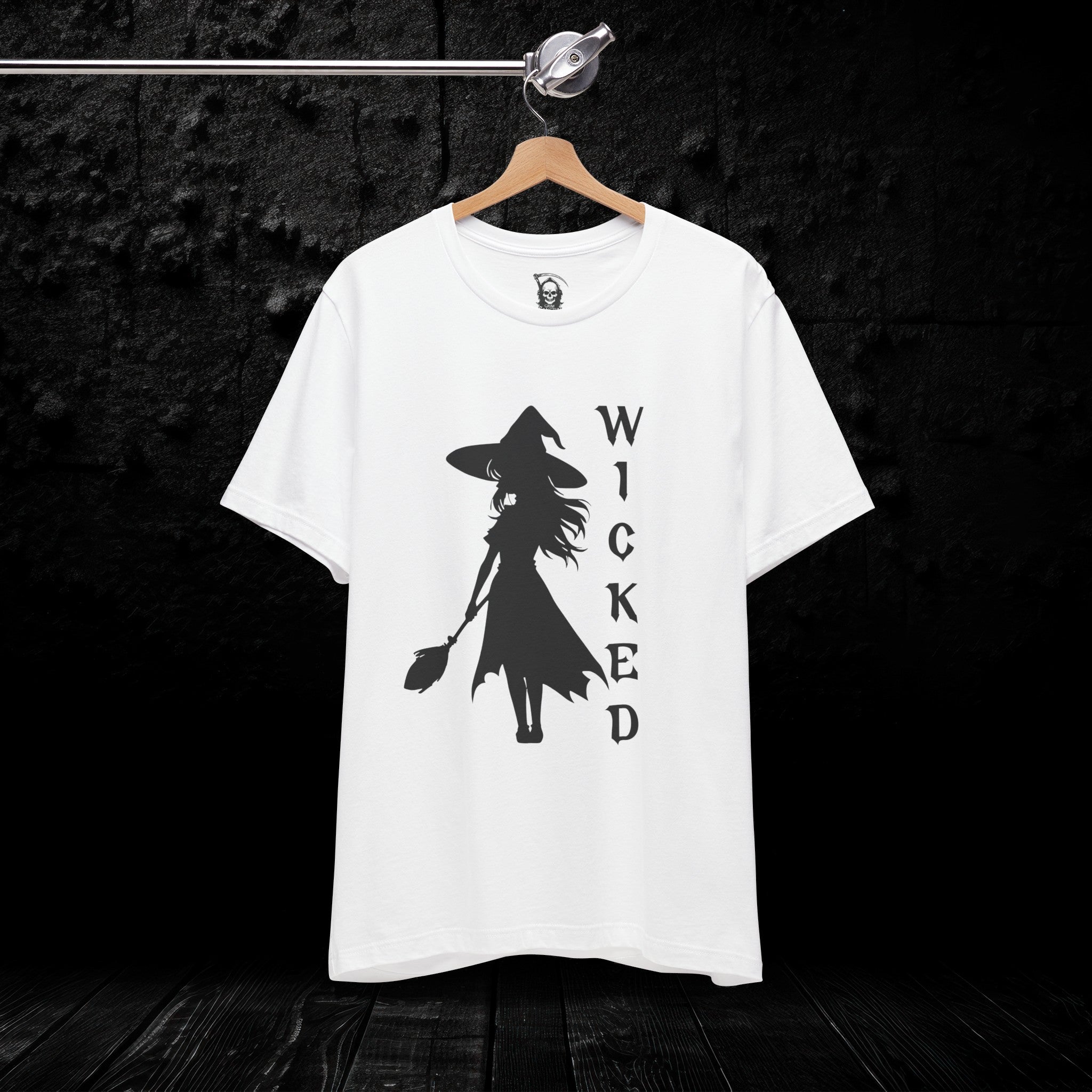 Wicked Witch Silhouette T-Shirt - Enchanting Gothic Style