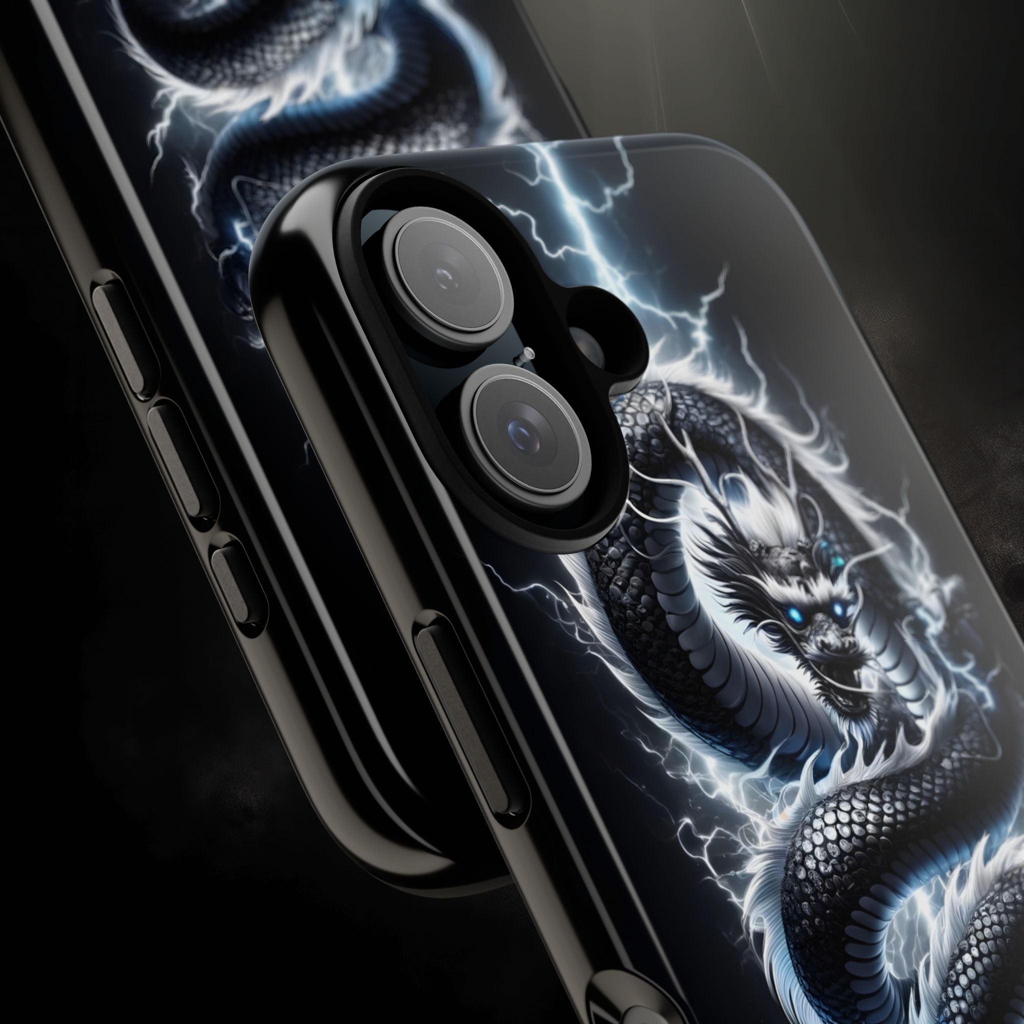 Storm Dragon Phone Case –Dark Thunder Serpent Design | Grim Sanctum