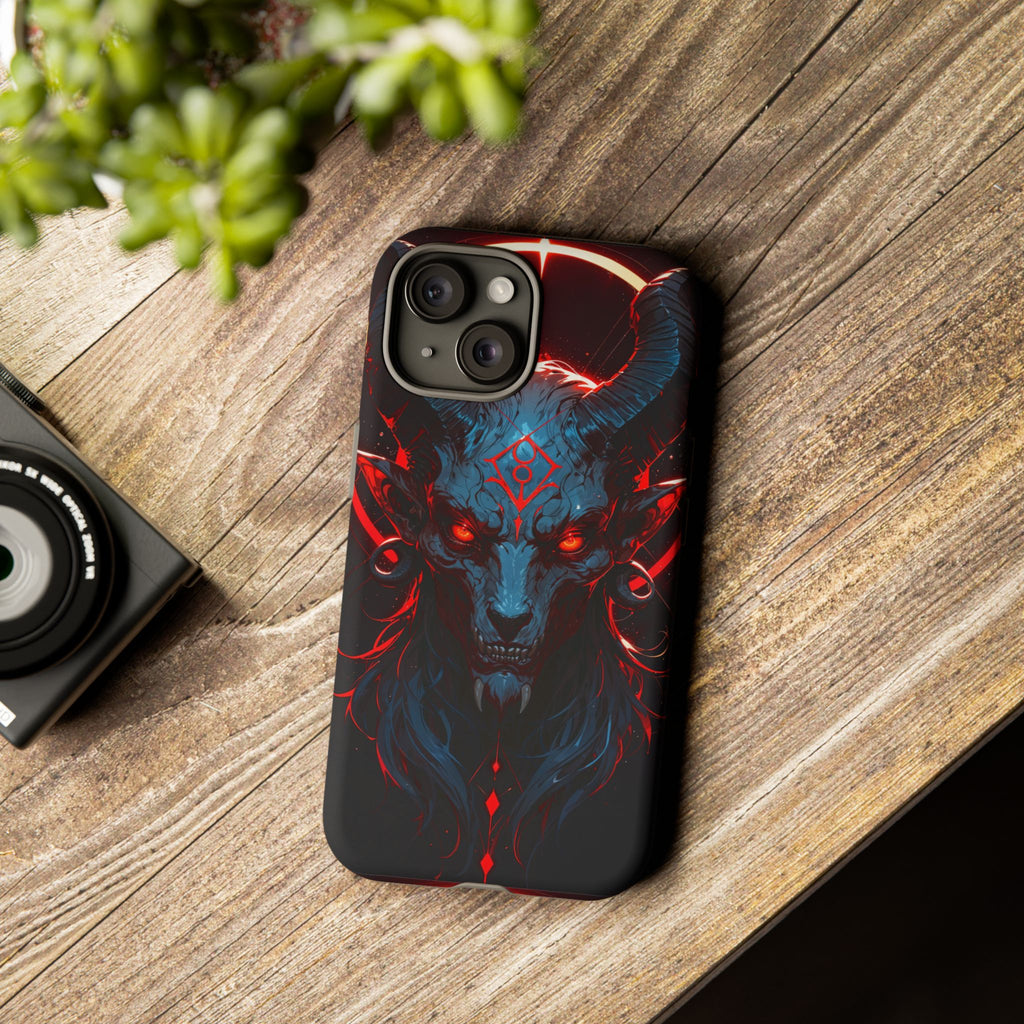 Blasphemous Goat Phone Case – Dark Ritual Sigil Design | Grim Sanctum