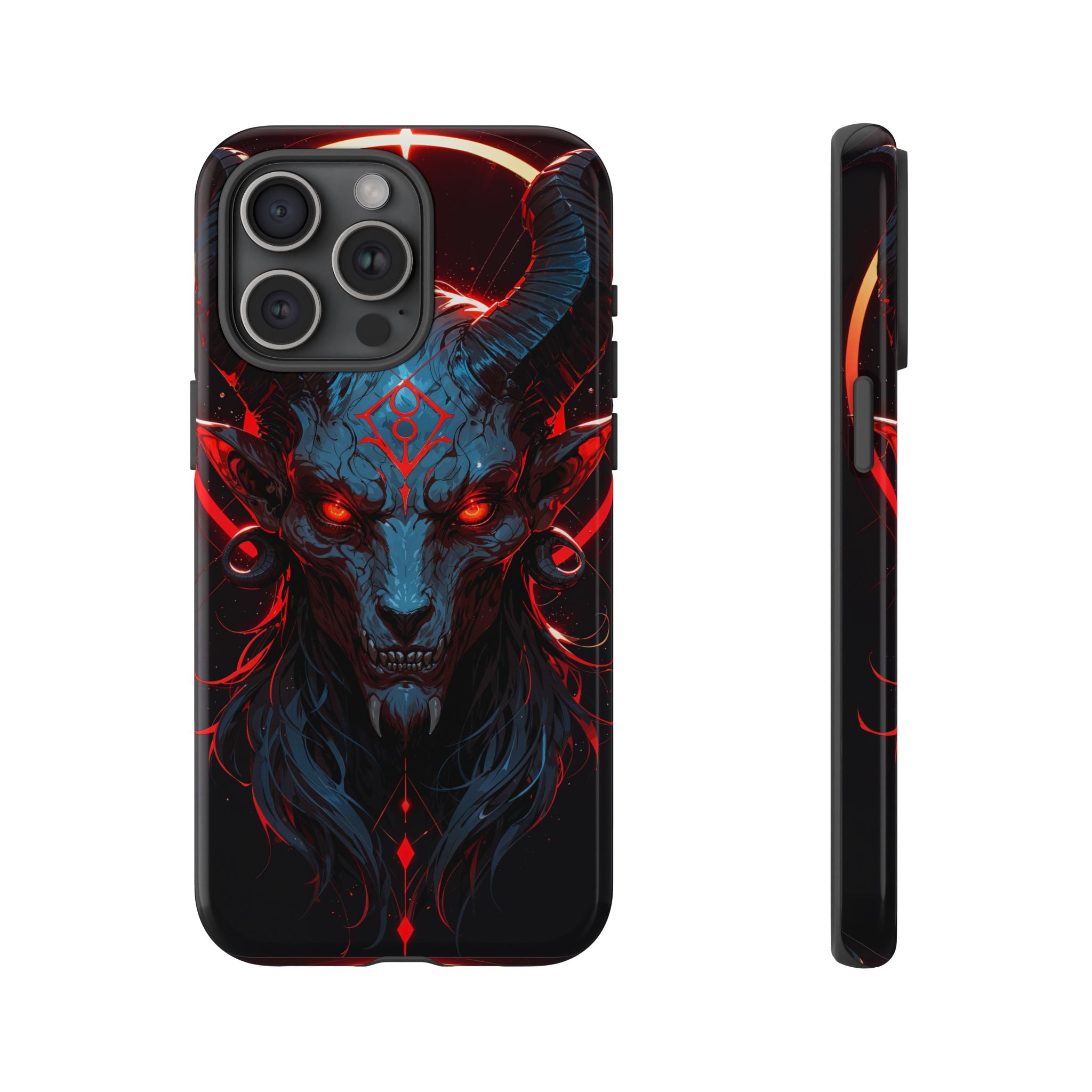 Blasphemous Goat Phone Case – Dark Ritual Sigil Design | Grim Sanctum