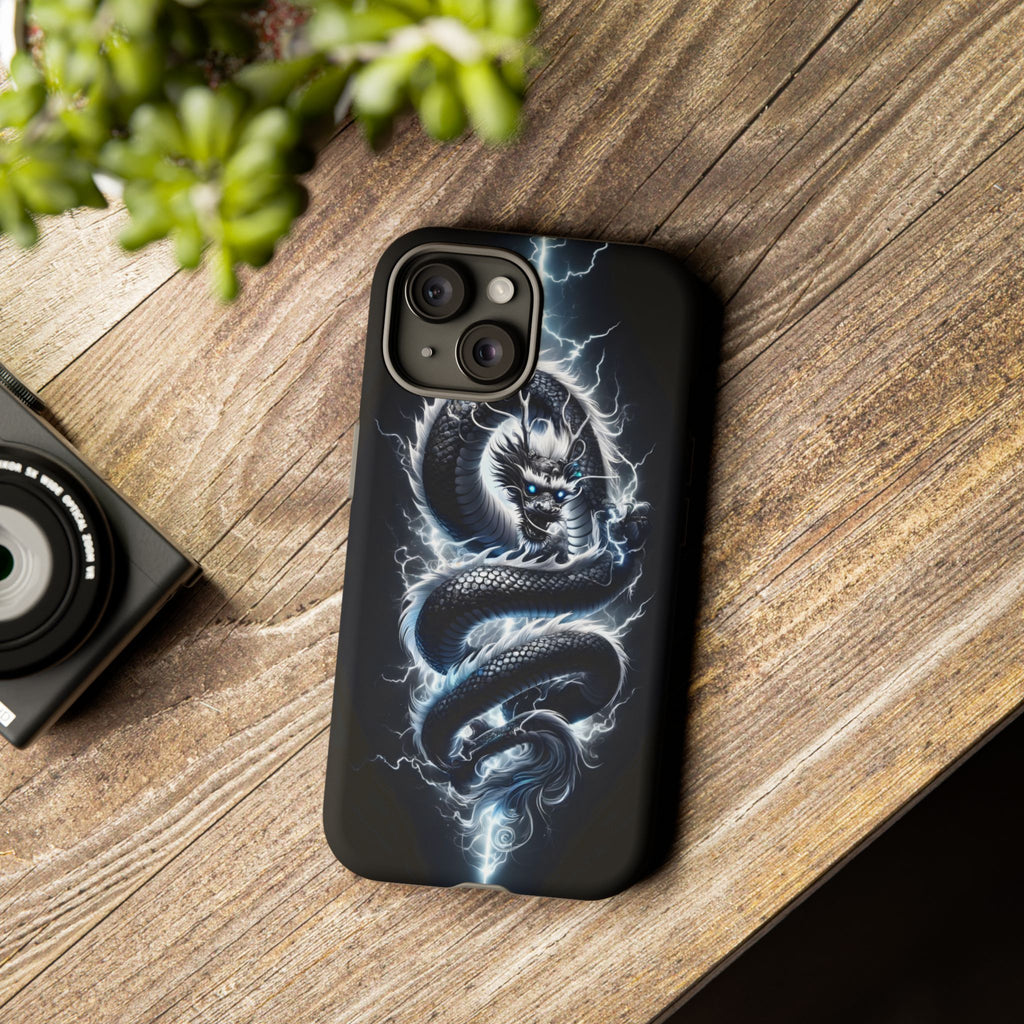 Storm Dragon Phone Case –Dark Thunder Serpent Design | Grim Sanctum