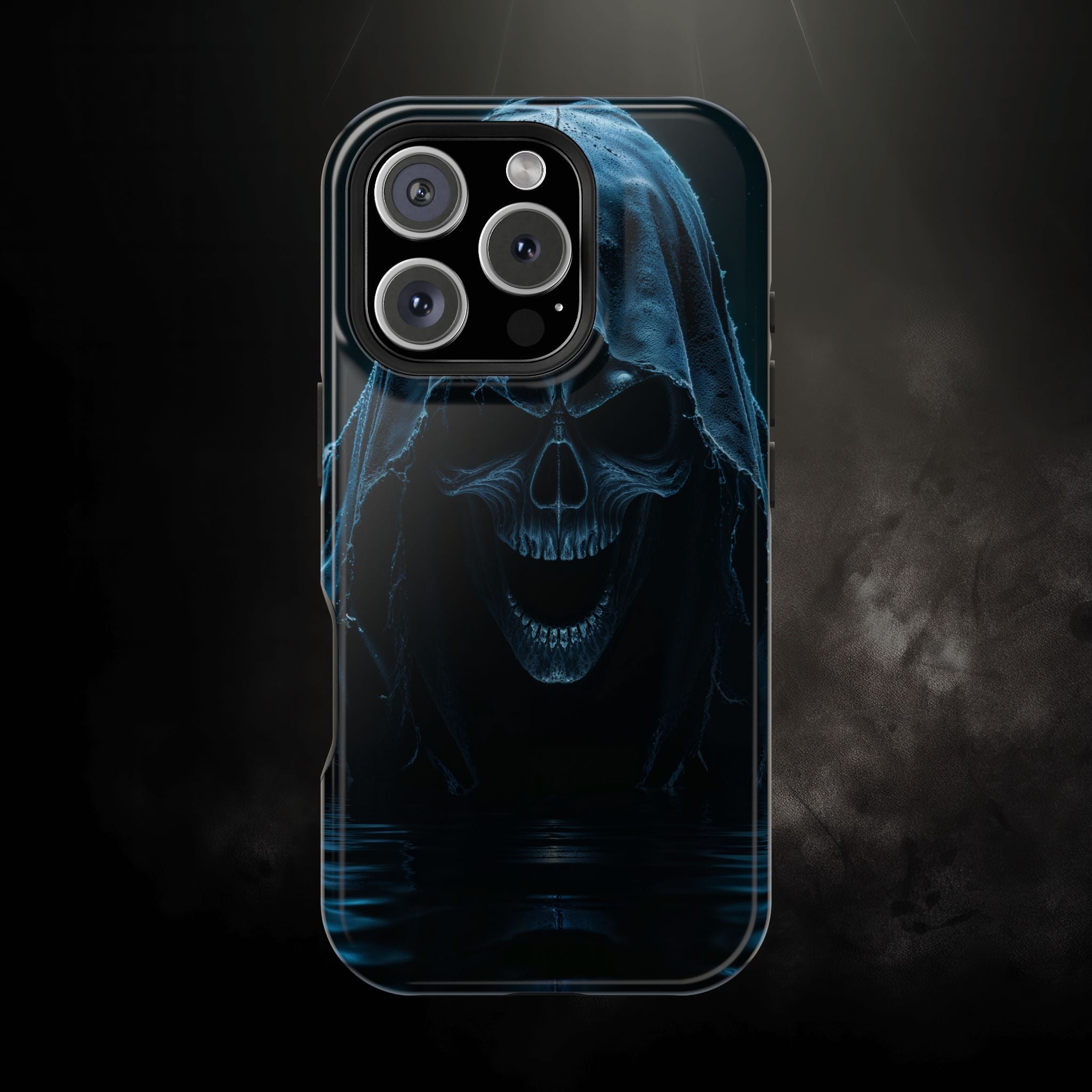 Grim Reaper Magnetic Phone Case – Dark Skull Hooded Cover for iPhone | Edgy Shockproof Protection