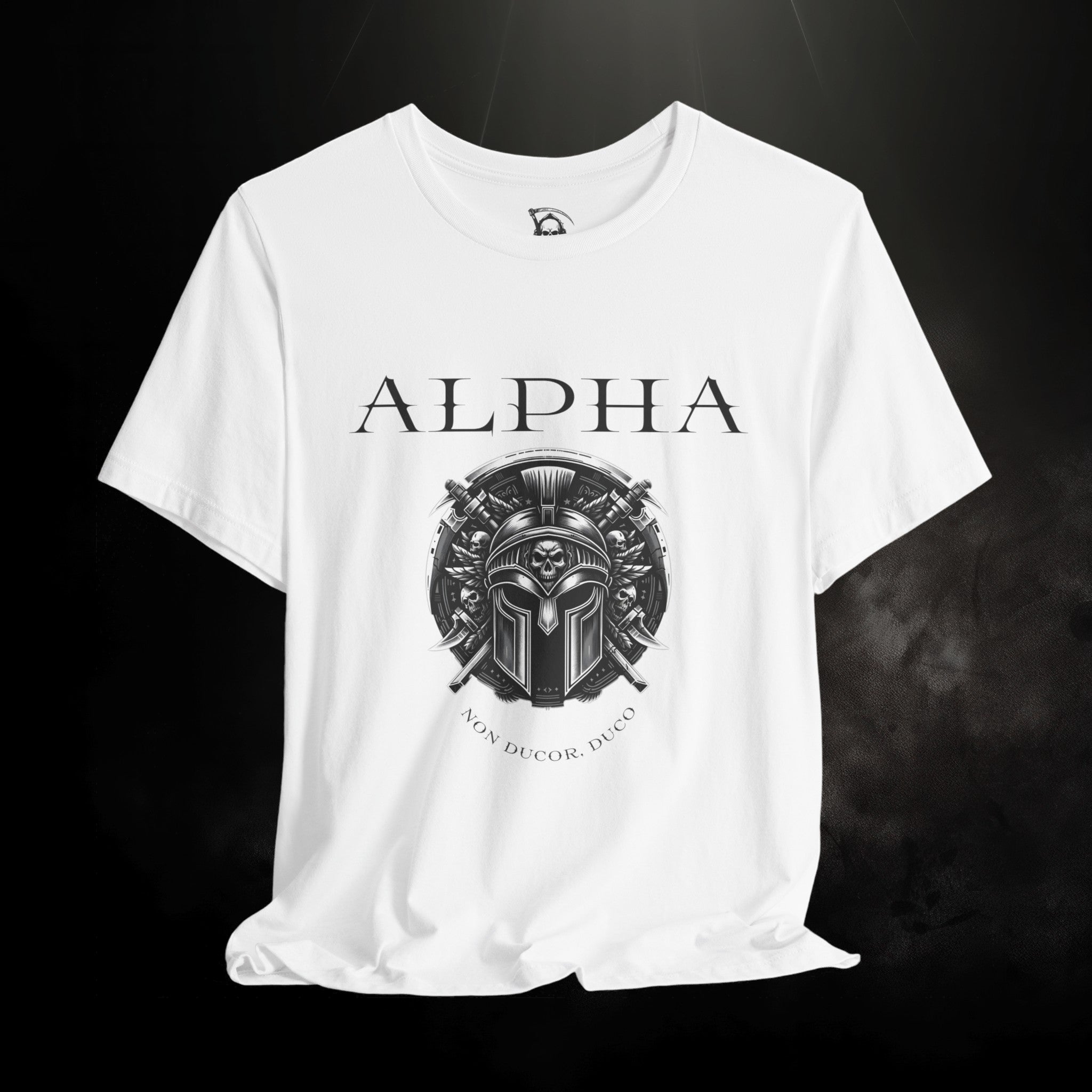 Alpha Non Ducor, Duco T-Shirt - Leadership and Strength in Gothic Style