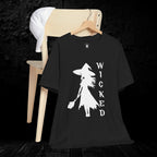 Wicked Witch Silhouette T-Shirt - Enchanting Gothic Style