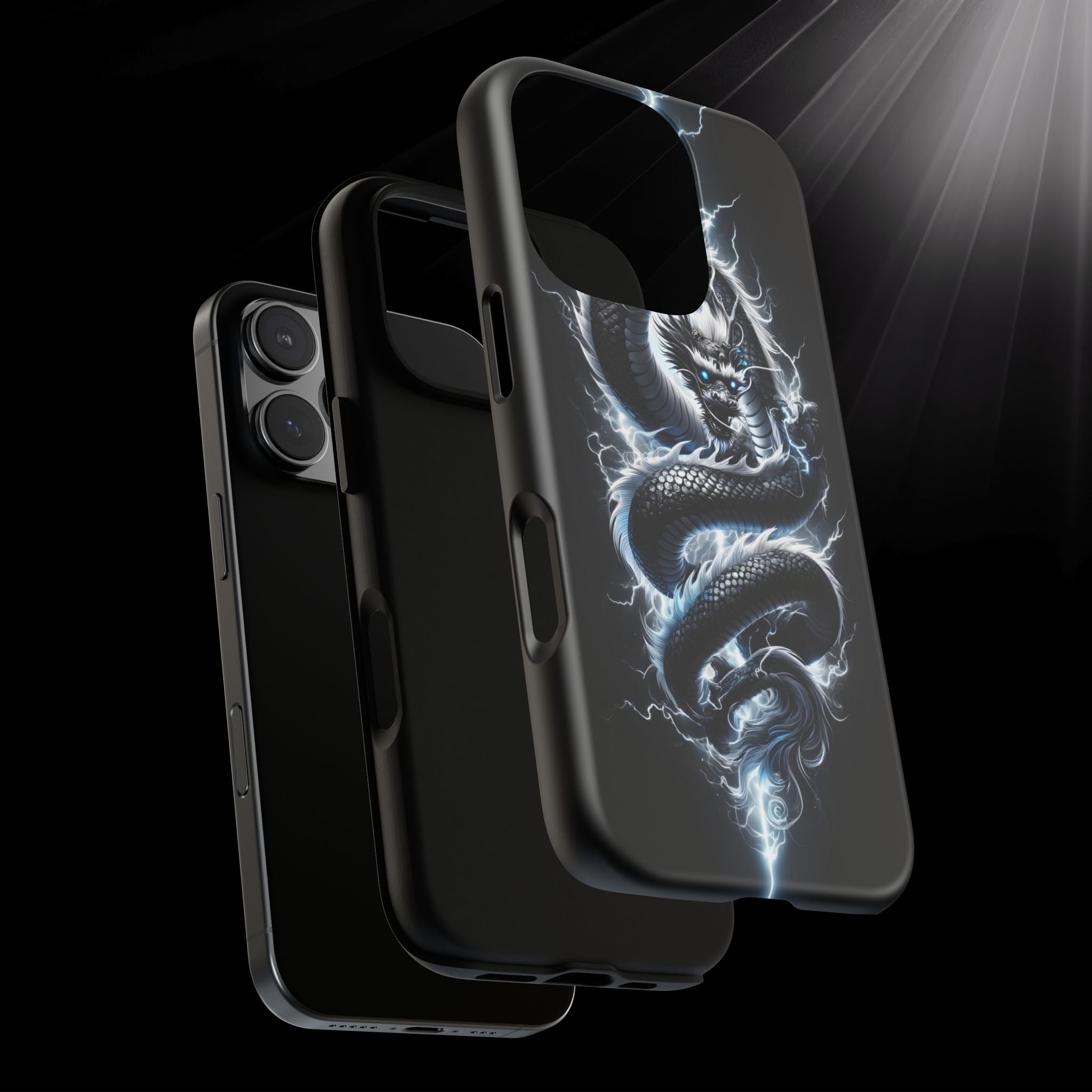 Storm Dragon Phone Case –Dark Thunder Serpent Design | Grim Sanctum