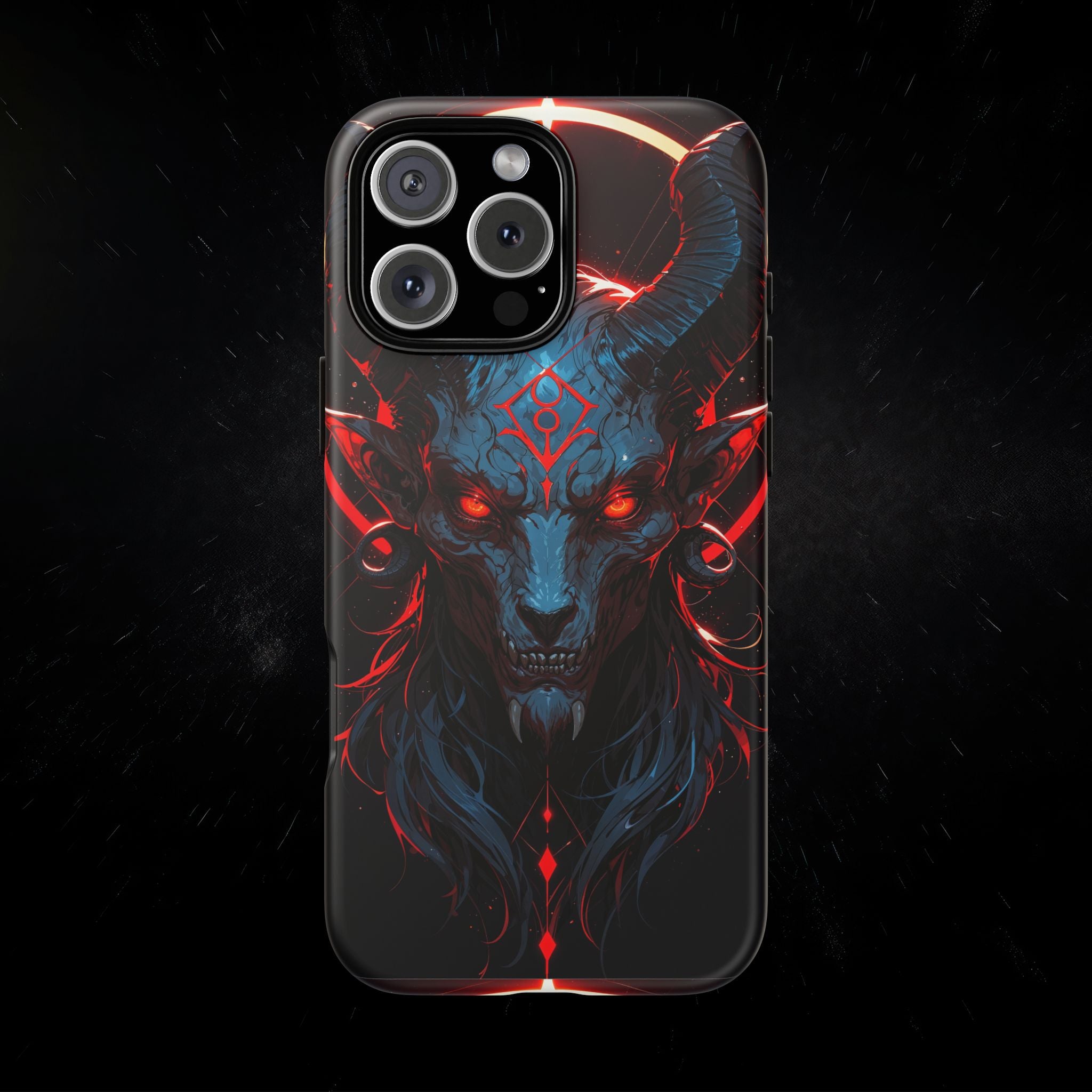 Blasphemous Goat Phone Case – Dark Ritual Sigil Design | Grim Sanctum