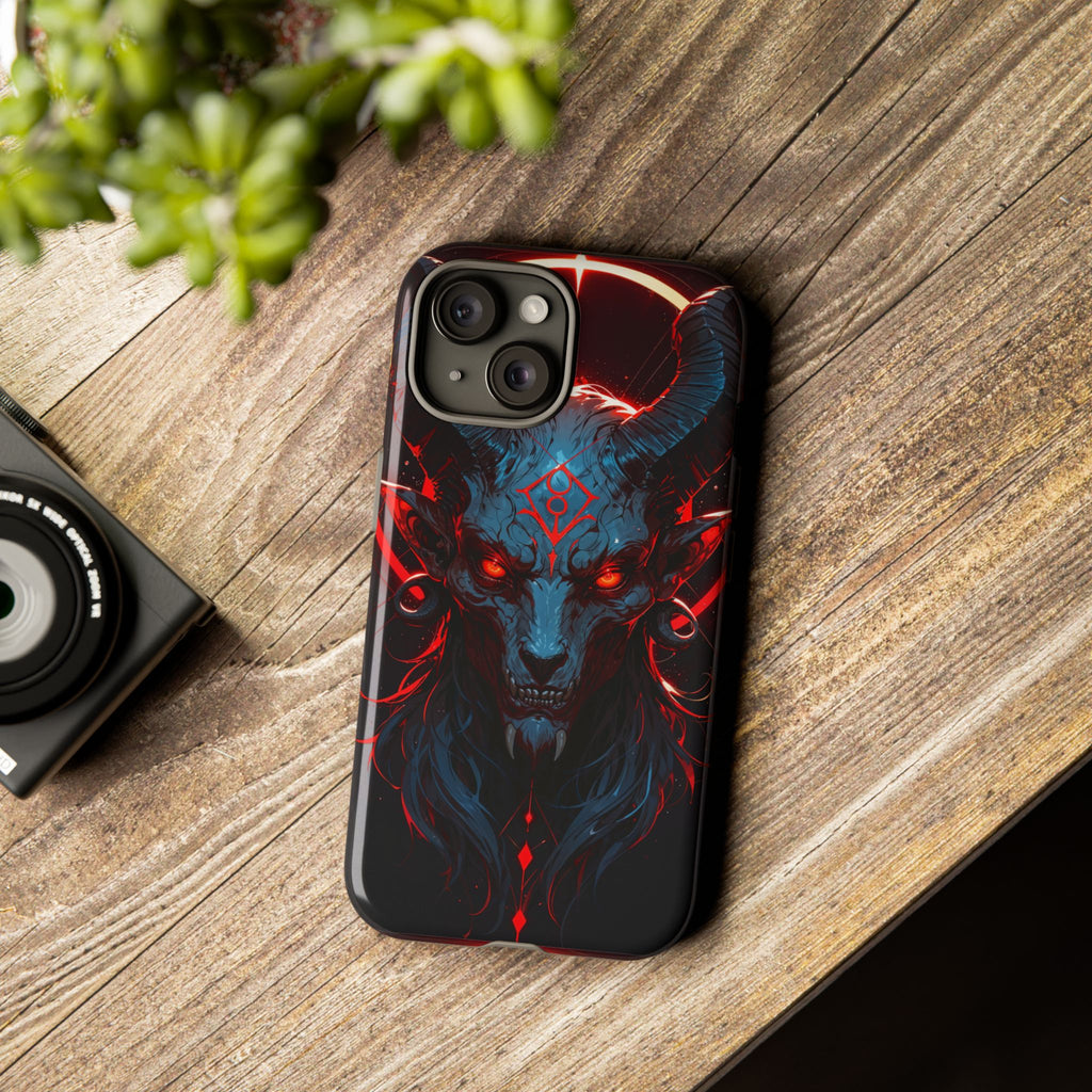 Blasphemous Goat Phone Case – Dark Ritual Sigil Design | Grim Sanctum
