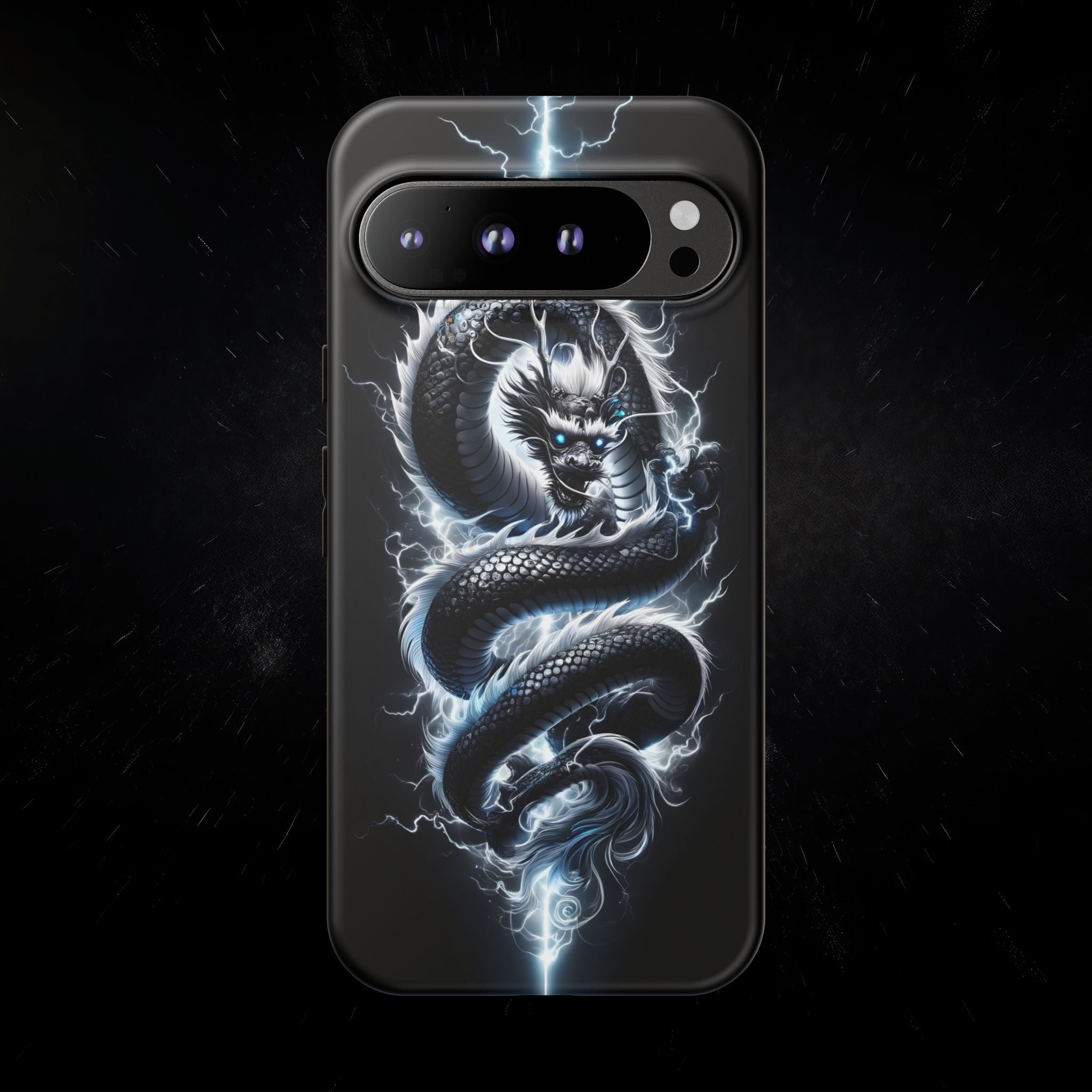 Storm Dragon Phone Case –Dark Thunder Serpent Design | Grim Sanctum