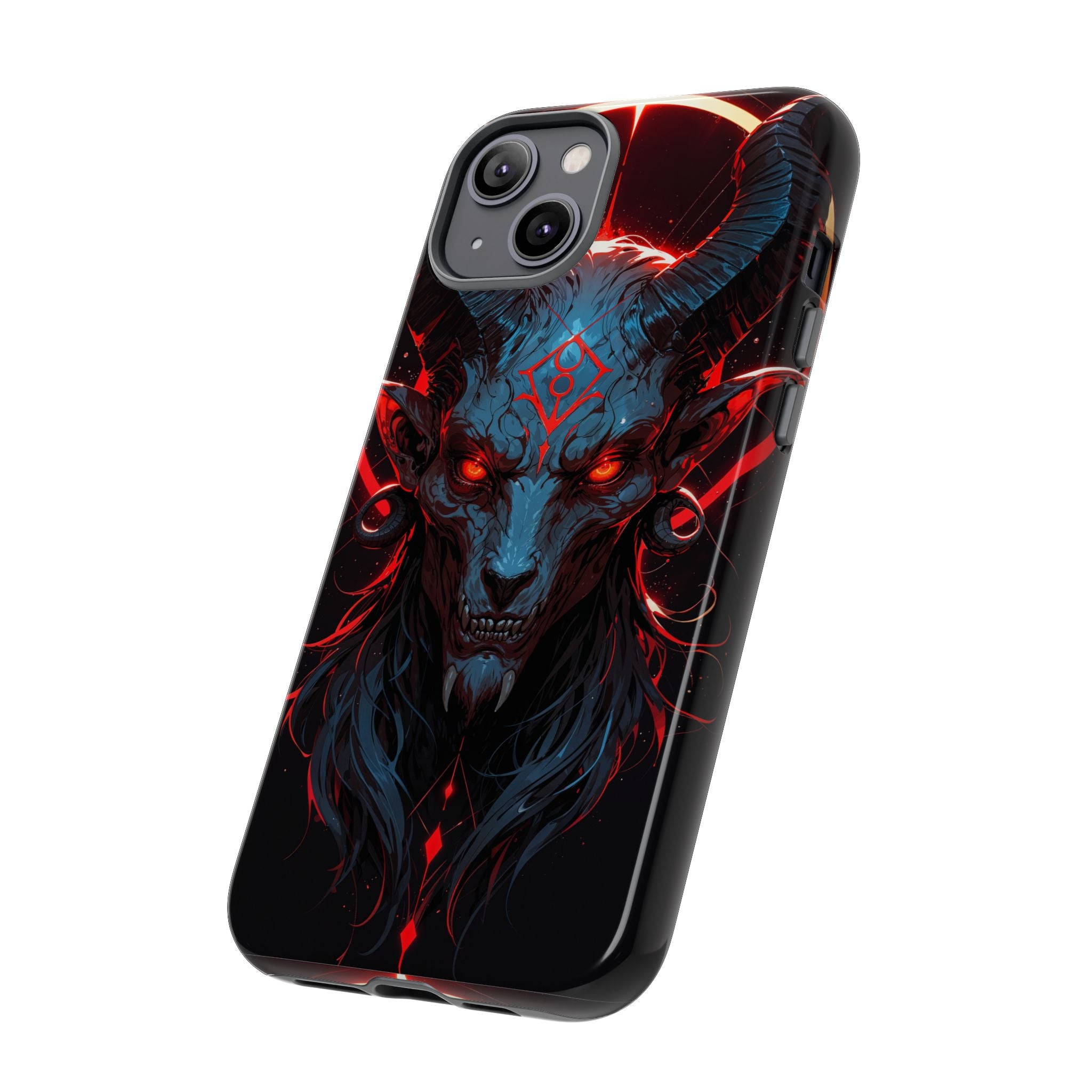 Blasphemous Goat Phone Case – Dark Ritual Sigil Design | Grim Sanctum
