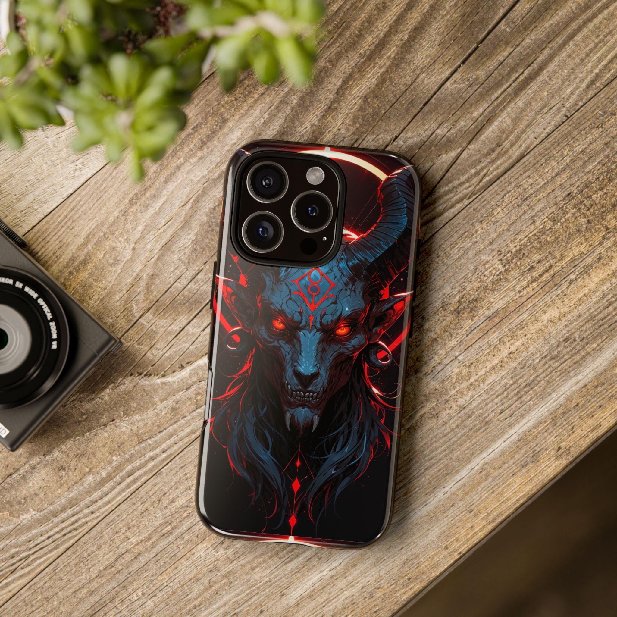 Blasphemous Goat Phone Case – Dark Ritual Sigil Design | Grim Sanctum