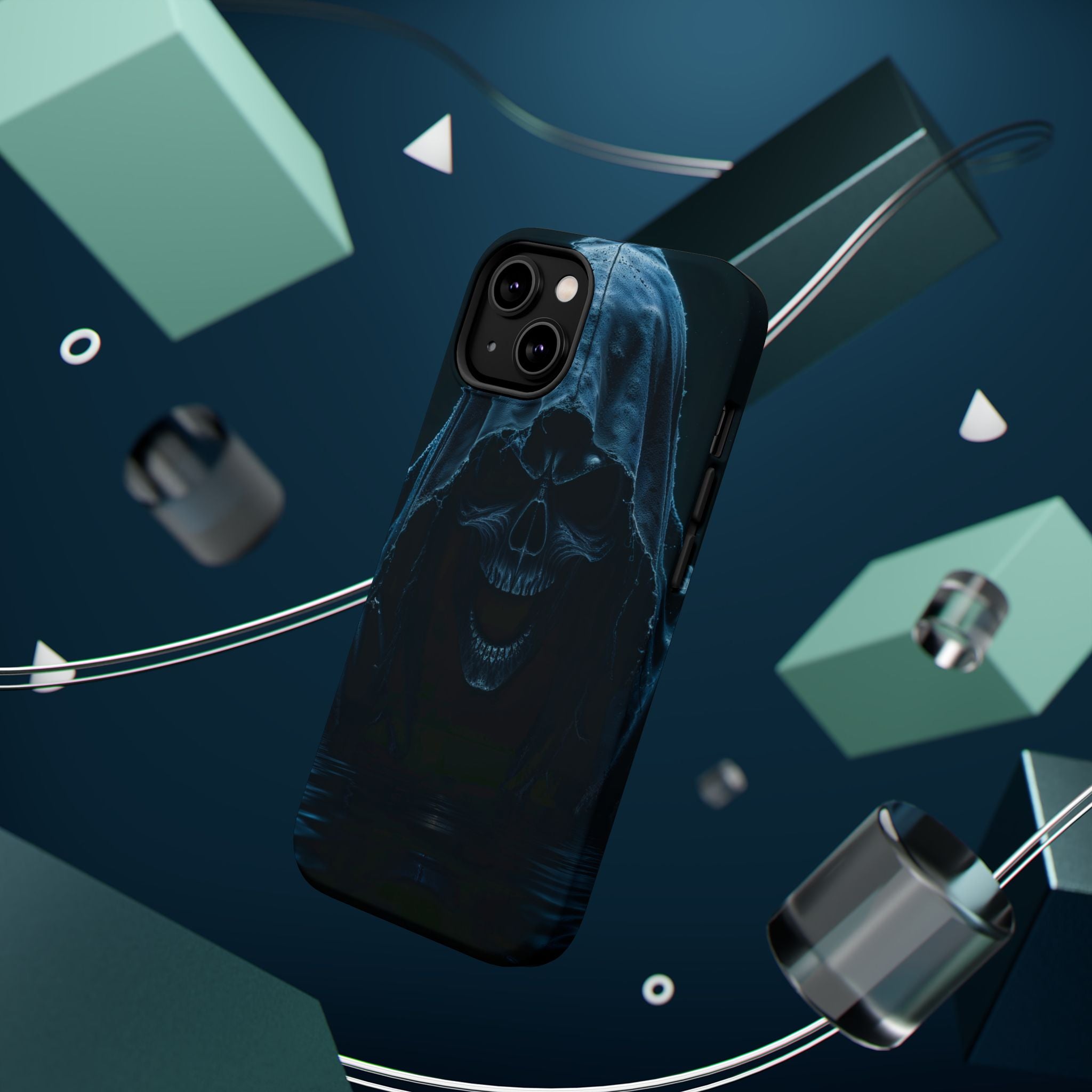 Grim Reaper Magnetic Phone Case – Dark Skull Hooded Cover for iPhone | Edgy Shockproof Protection
