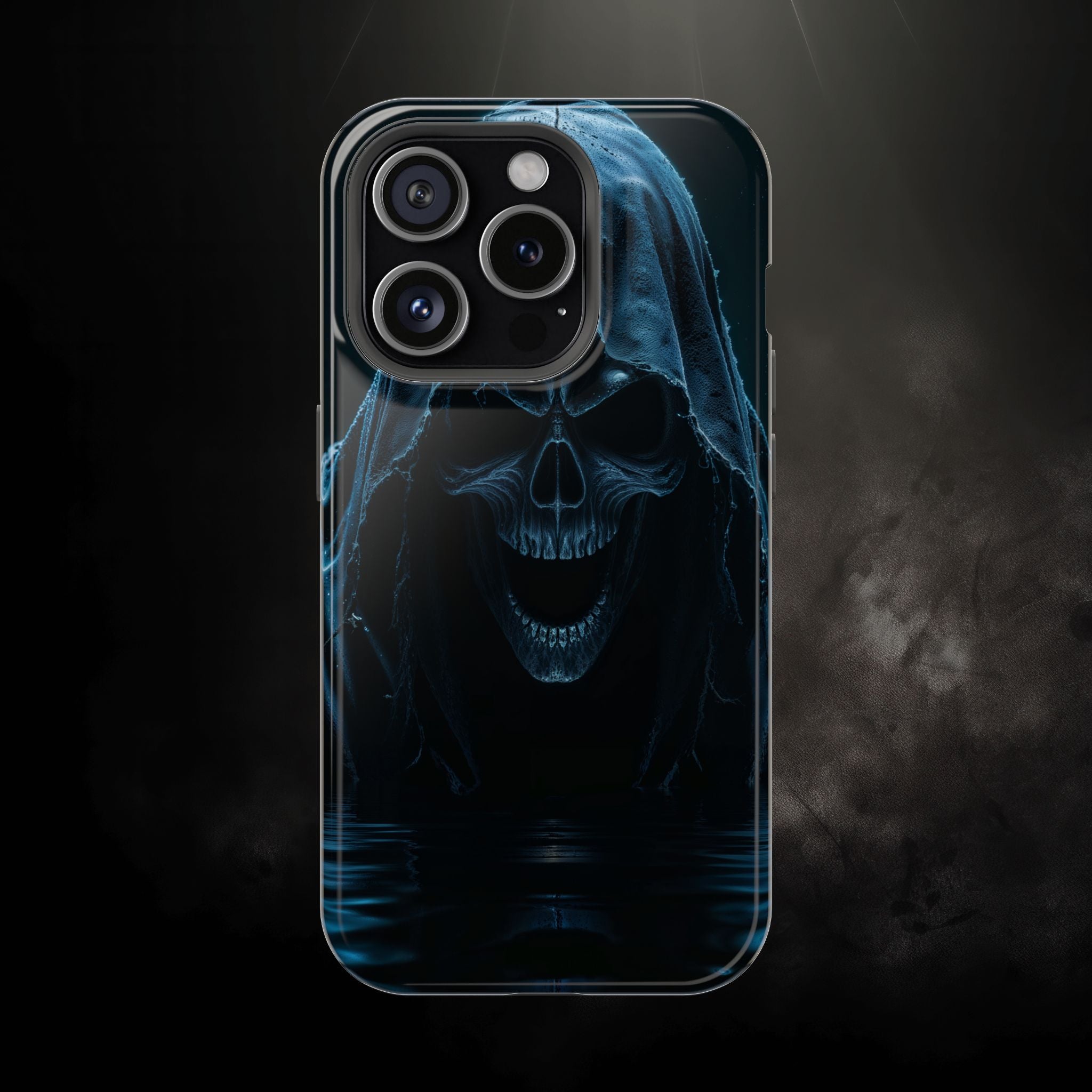 Grim Reaper Magnetic Phone Case – Dark Skull Hooded Cover for iPhone | Edgy Shockproof Protection