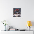 Crimson Rose Winter Canvas Print - Dark Romantic Art