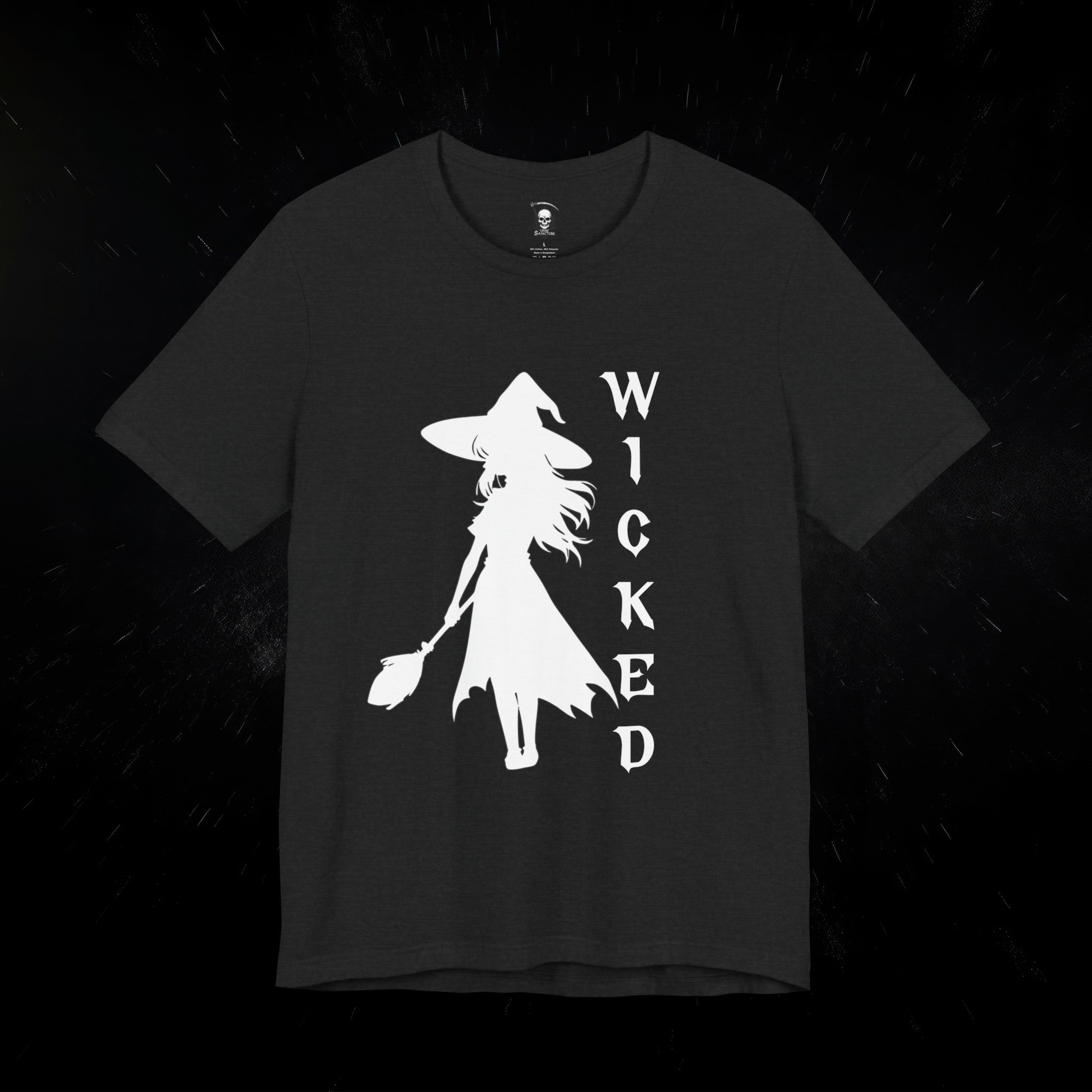 Wicked Witch Silhouette T-Shirt - Enchanting Gothic Style