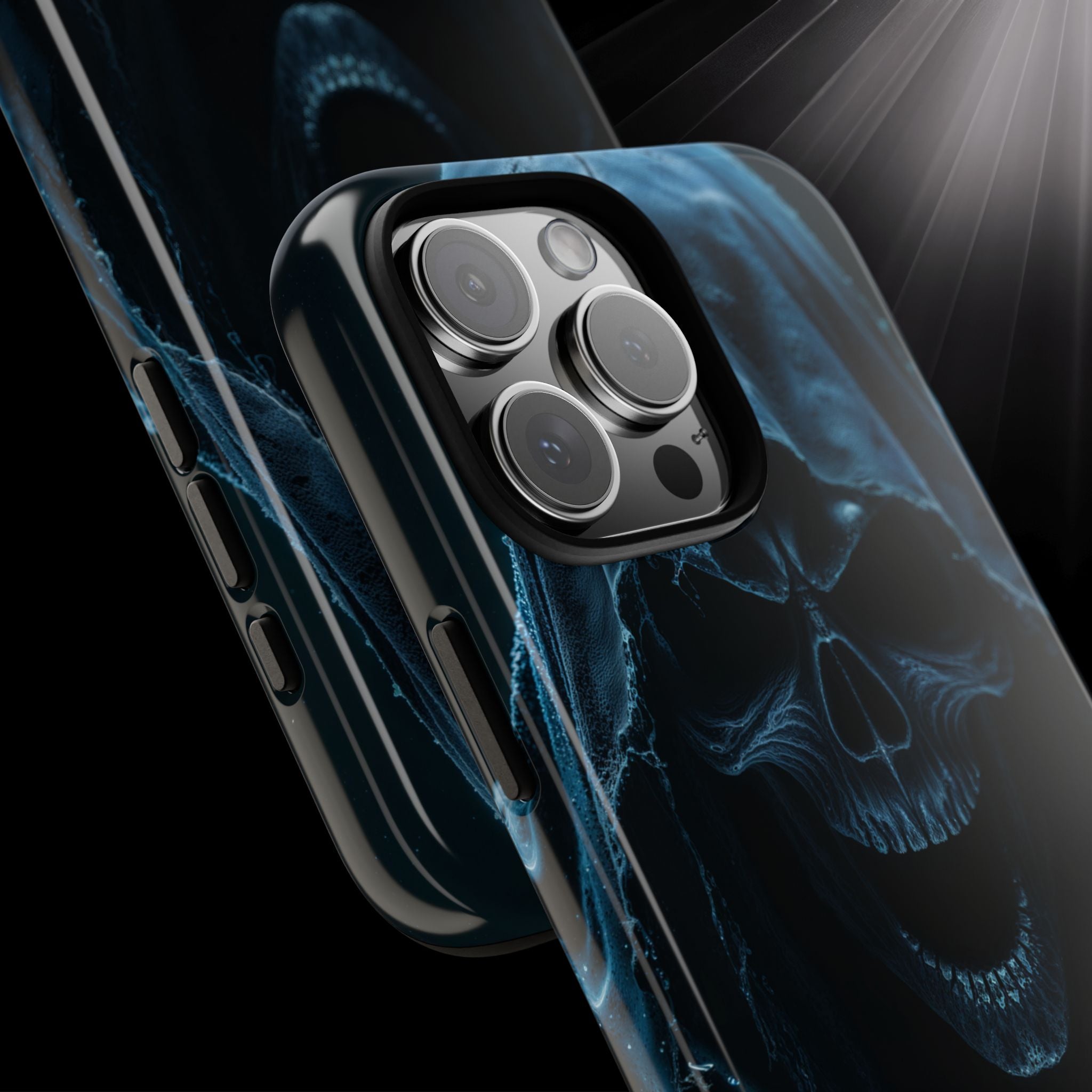 Dark Reaper Phone Case – Gothic Skull Hooded Death Design | Grim Sanctum Exclusive