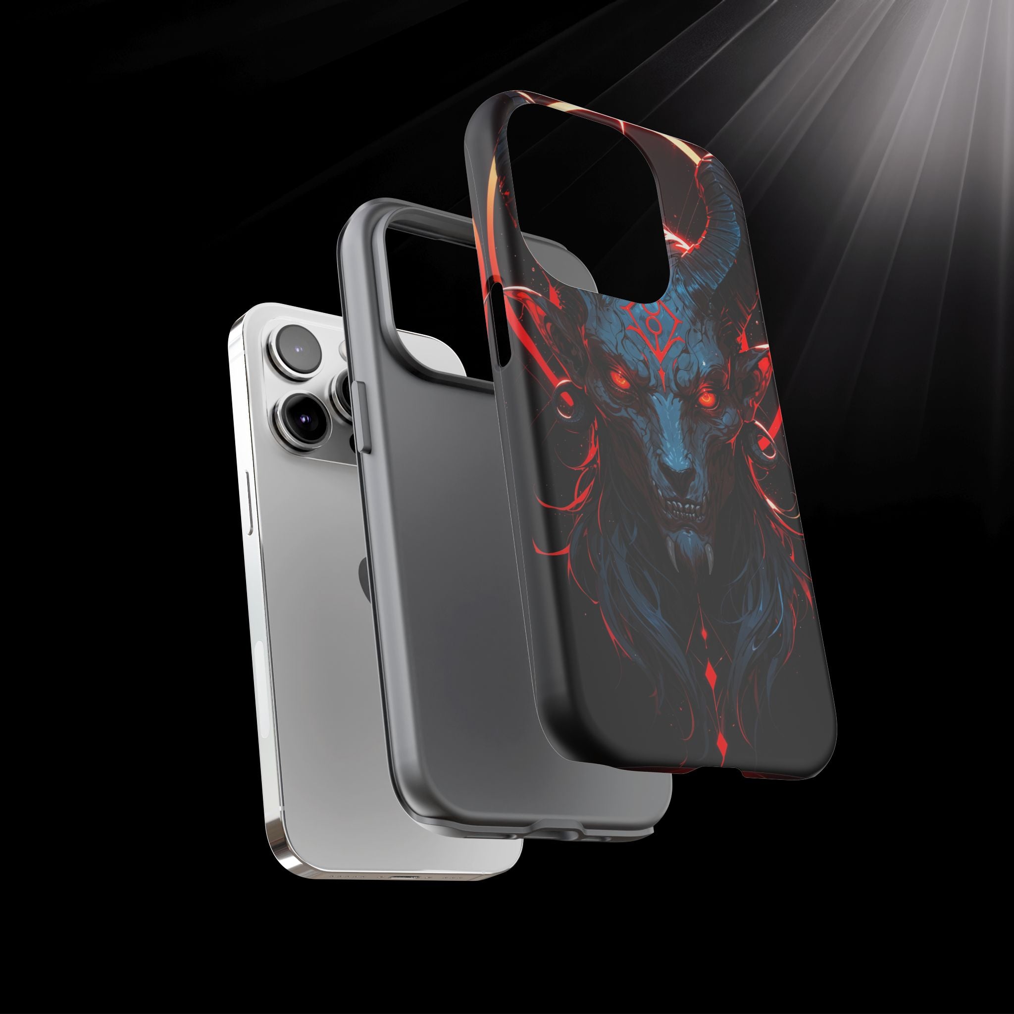 Blasphemous Goat Phone Case – Dark Ritual Sigil Design | Grim Sanctum
