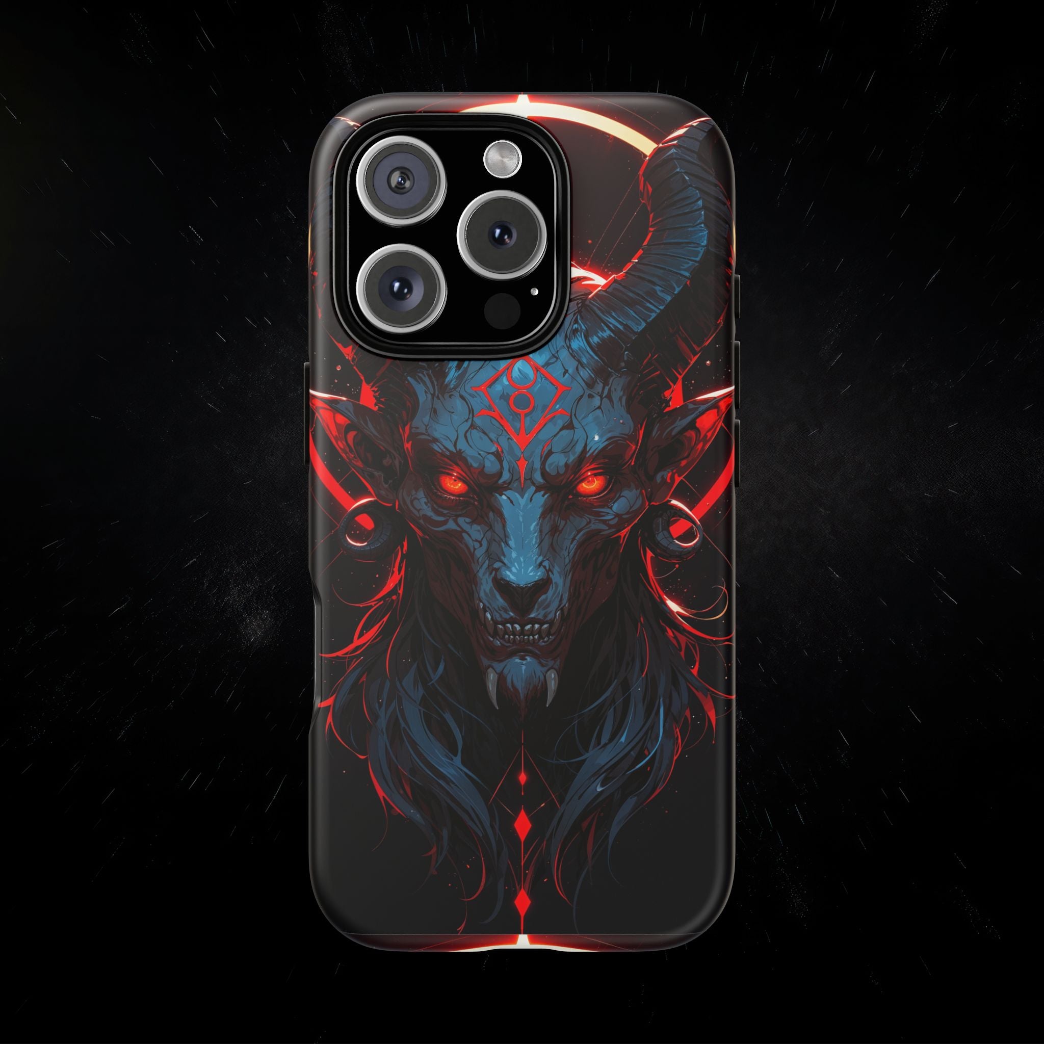 Blasphemous Goat Phone Case – Dark Ritual Sigil Design | Grim Sanctum