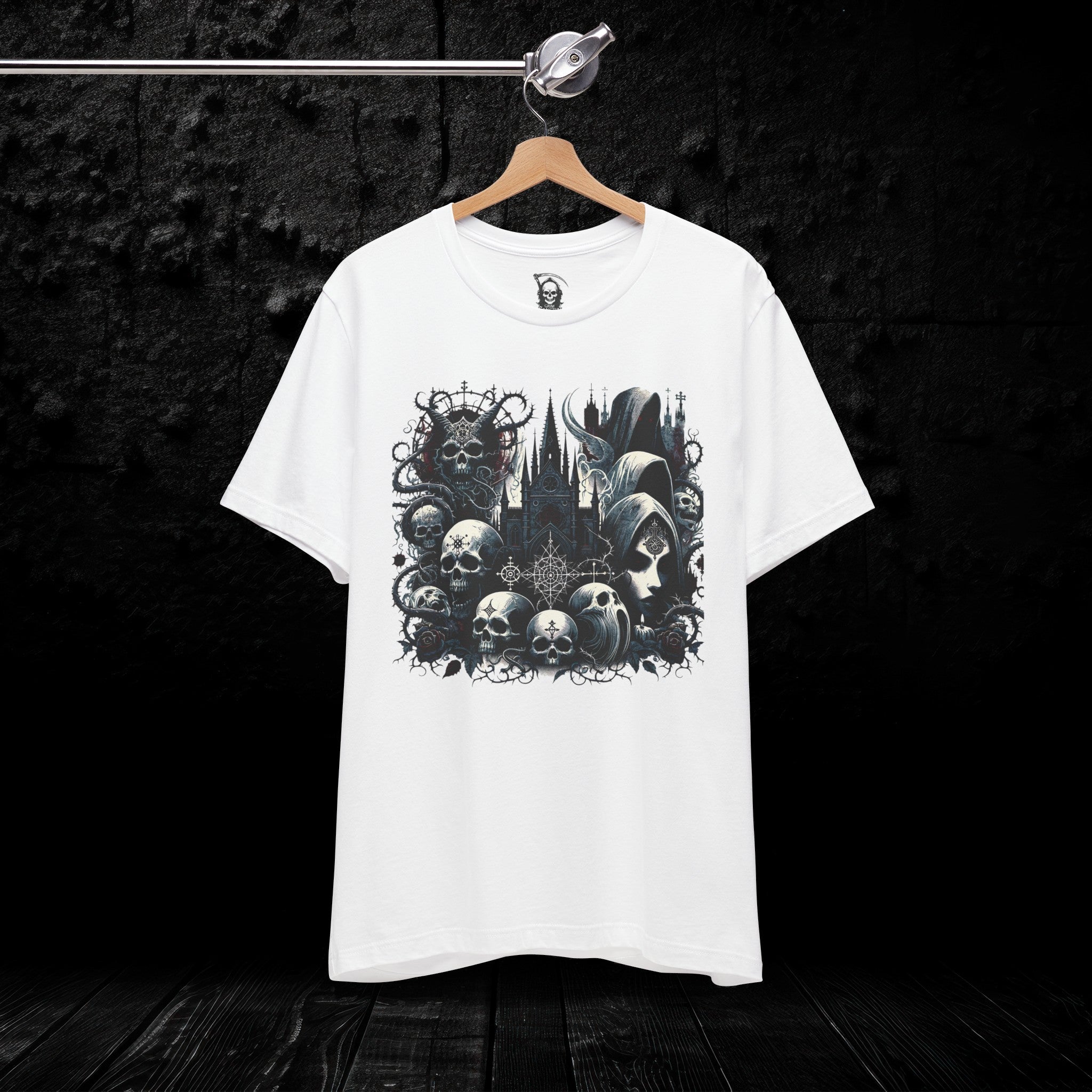 Dark Gothic Mystic Skulls T-Shirt - Mystical and Macabre Elegance