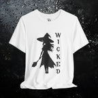 Wicked Witch Silhouette T-Shirt - Enchanting Gothic Style