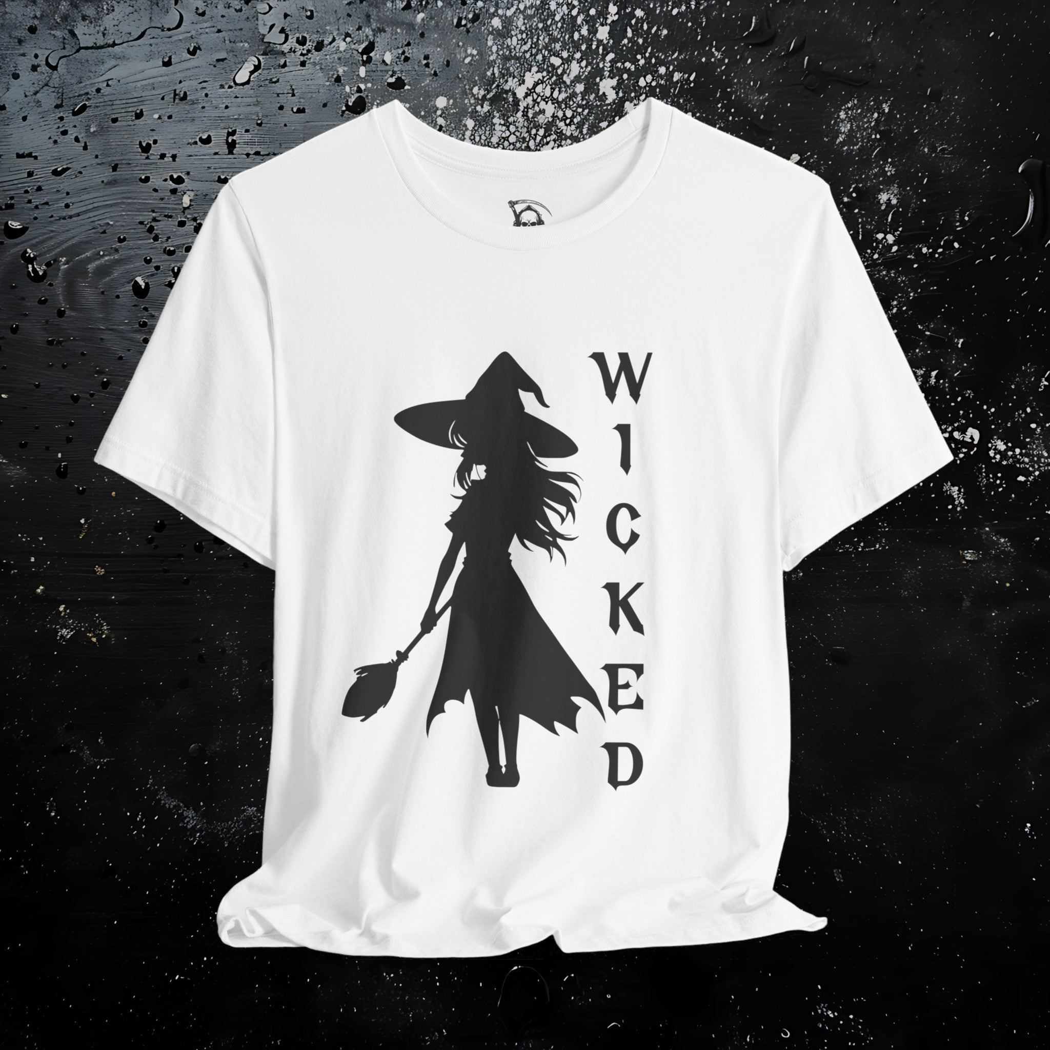 Wicked Witch Silhouette T-Shirt - Enchanting Gothic Style