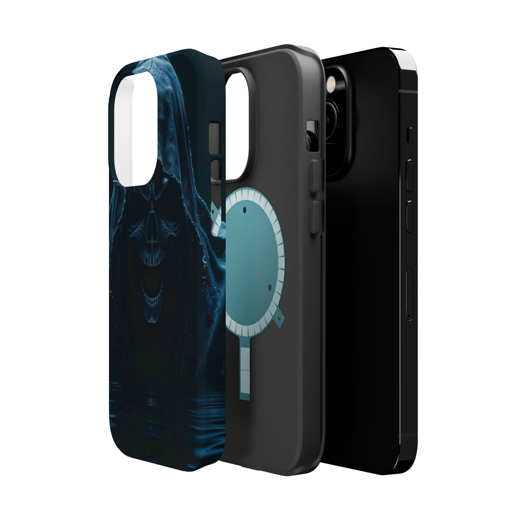 Grim Reaper Magnetic Phone Case – Dark Skull Hooded Cover for iPhone | Edgy Shockproof Protection