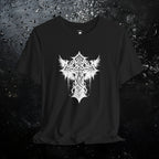 Dark Aesthetic Gothic Winged Cross Shirt