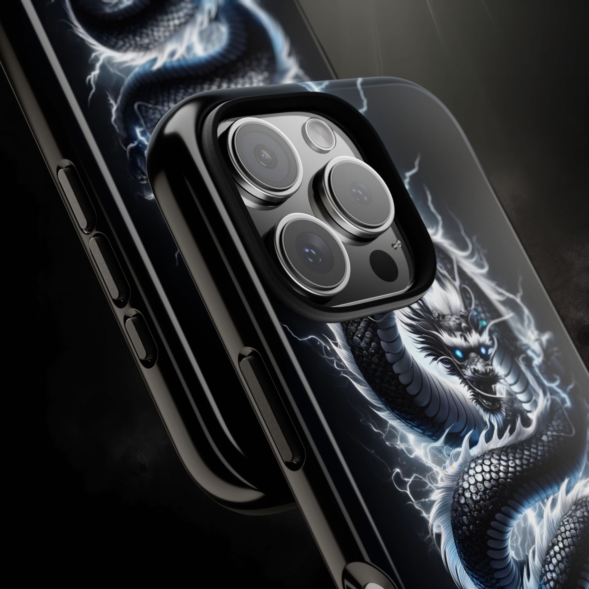 Storm Dragon Phone Case –Dark Thunder Serpent Design | Grim Sanctum