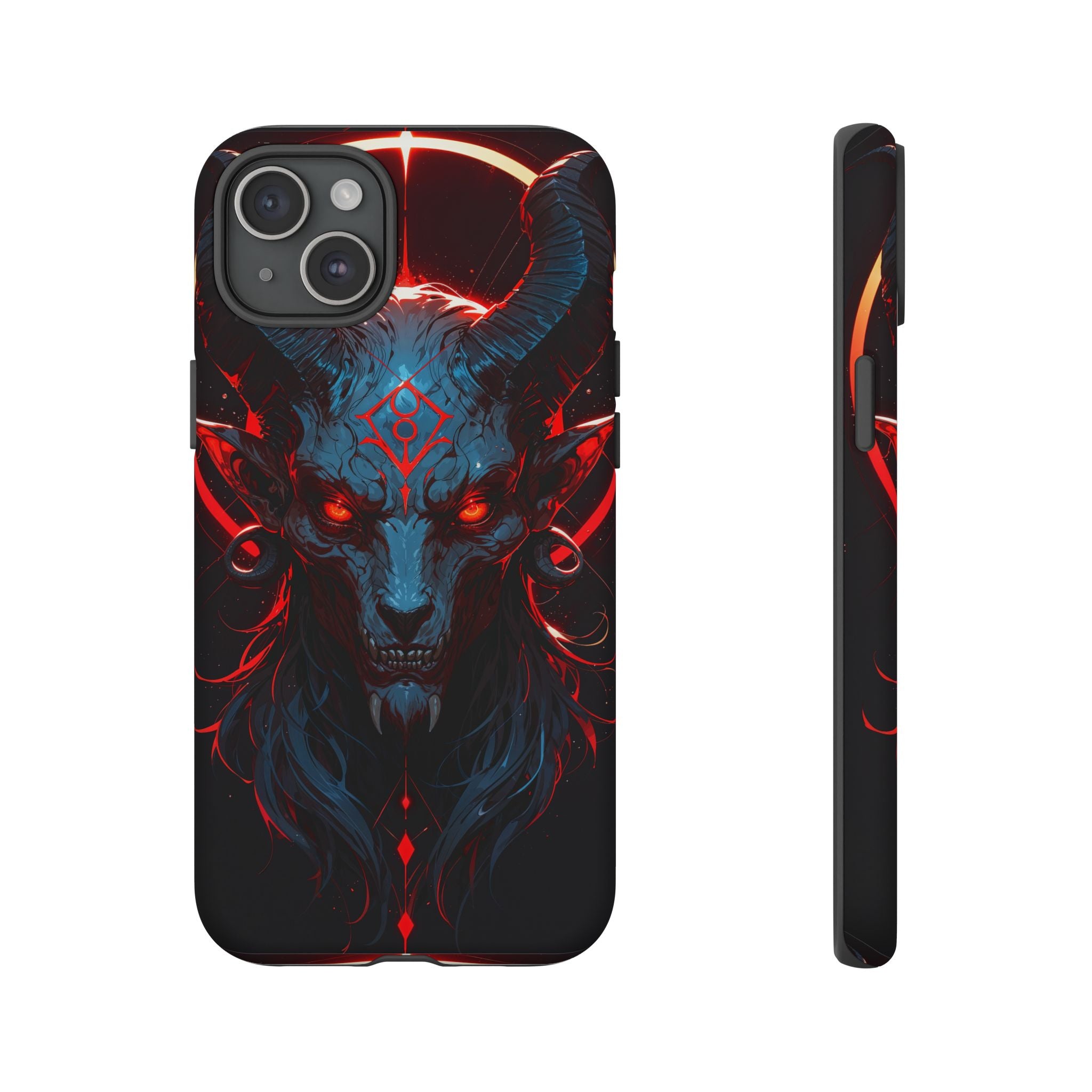 Blasphemous Goat Phone Case – Dark Ritual Sigil Design | Grim Sanctum