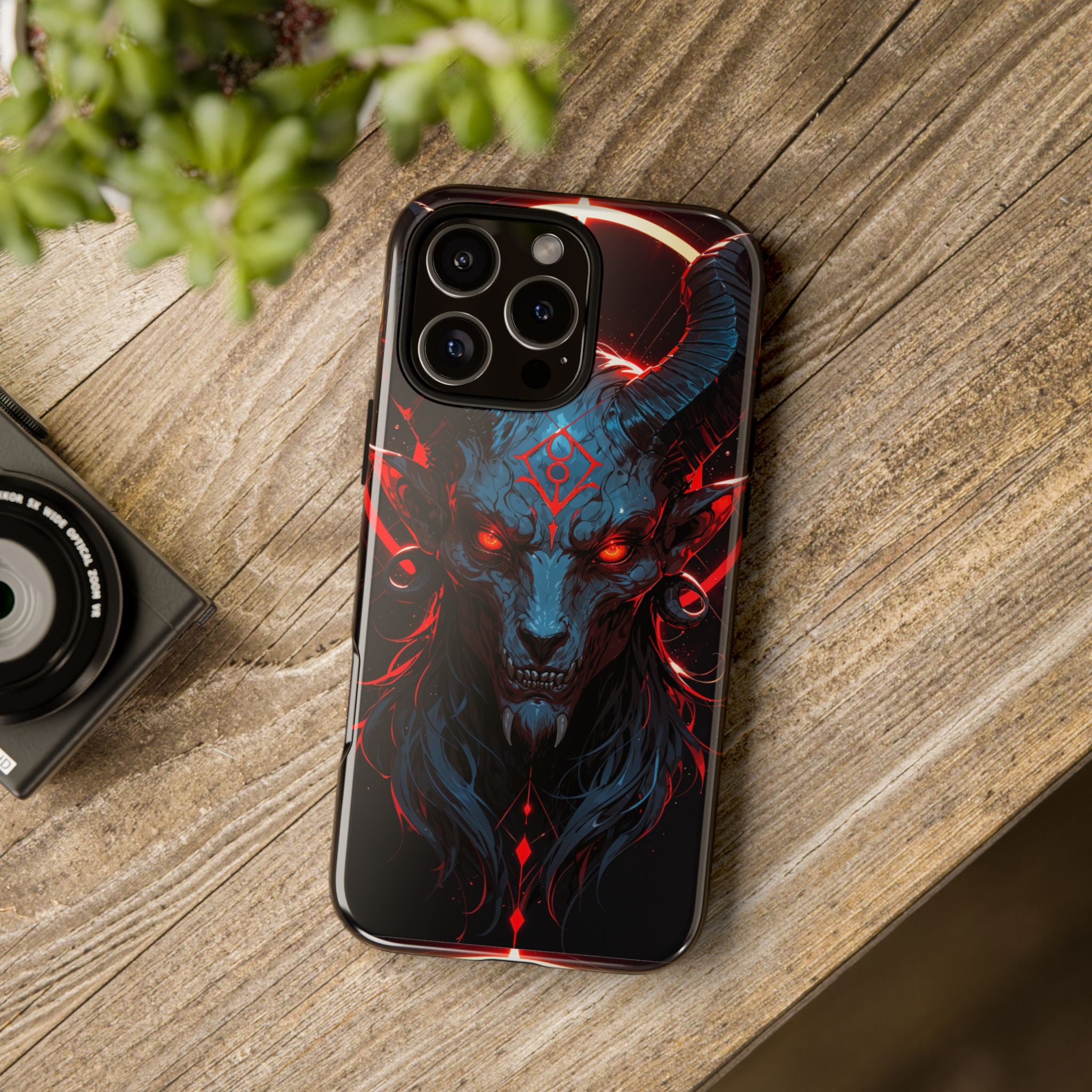 Blasphemous Goat Phone Case – Dark Ritual Sigil Design | Grim Sanctum