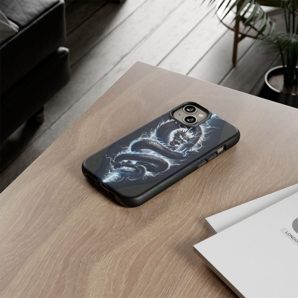 Storm Dragon Phone Case –Dark Thunder Serpent Design | Grim Sanctum