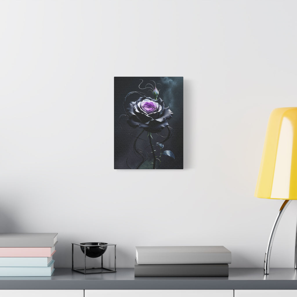 Shadow Bloom Canvas Print - Gothic Rose Art