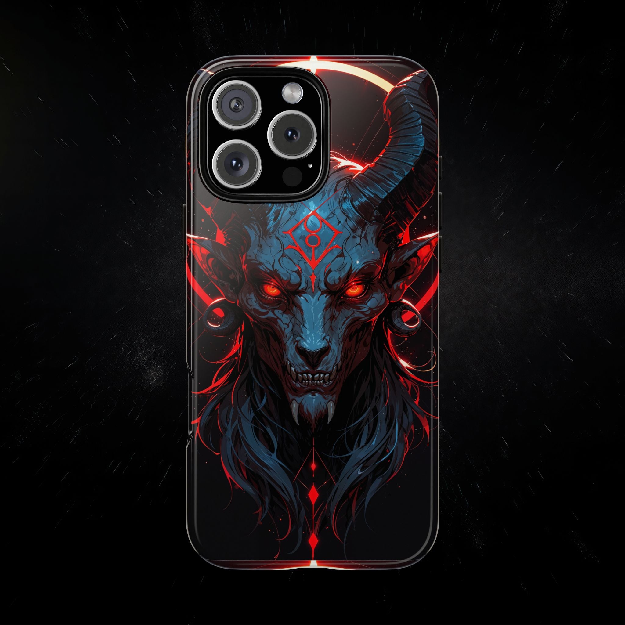 Blasphemous Goat Phone Case – Dark Ritual Sigil Design | Grim Sanctum