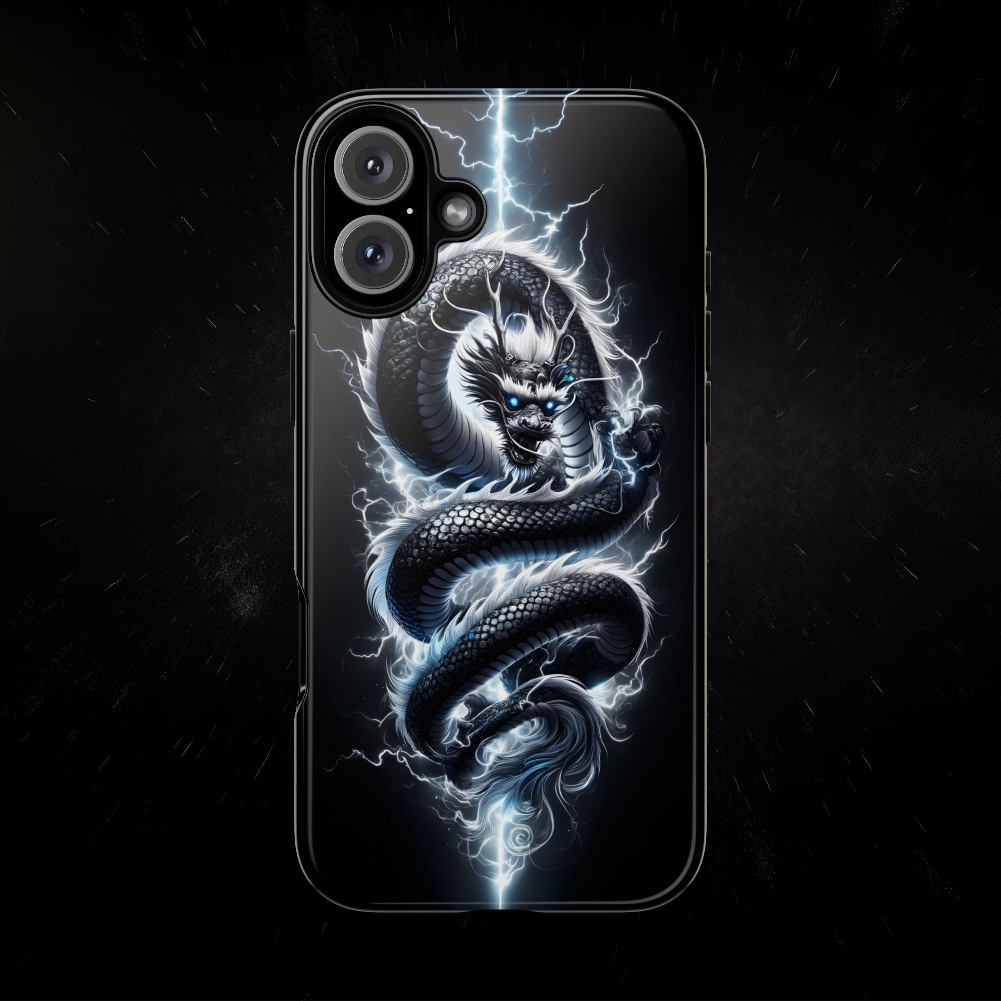 Storm Dragon Phone Case –Dark Thunder Serpent Design | Grim Sanctum