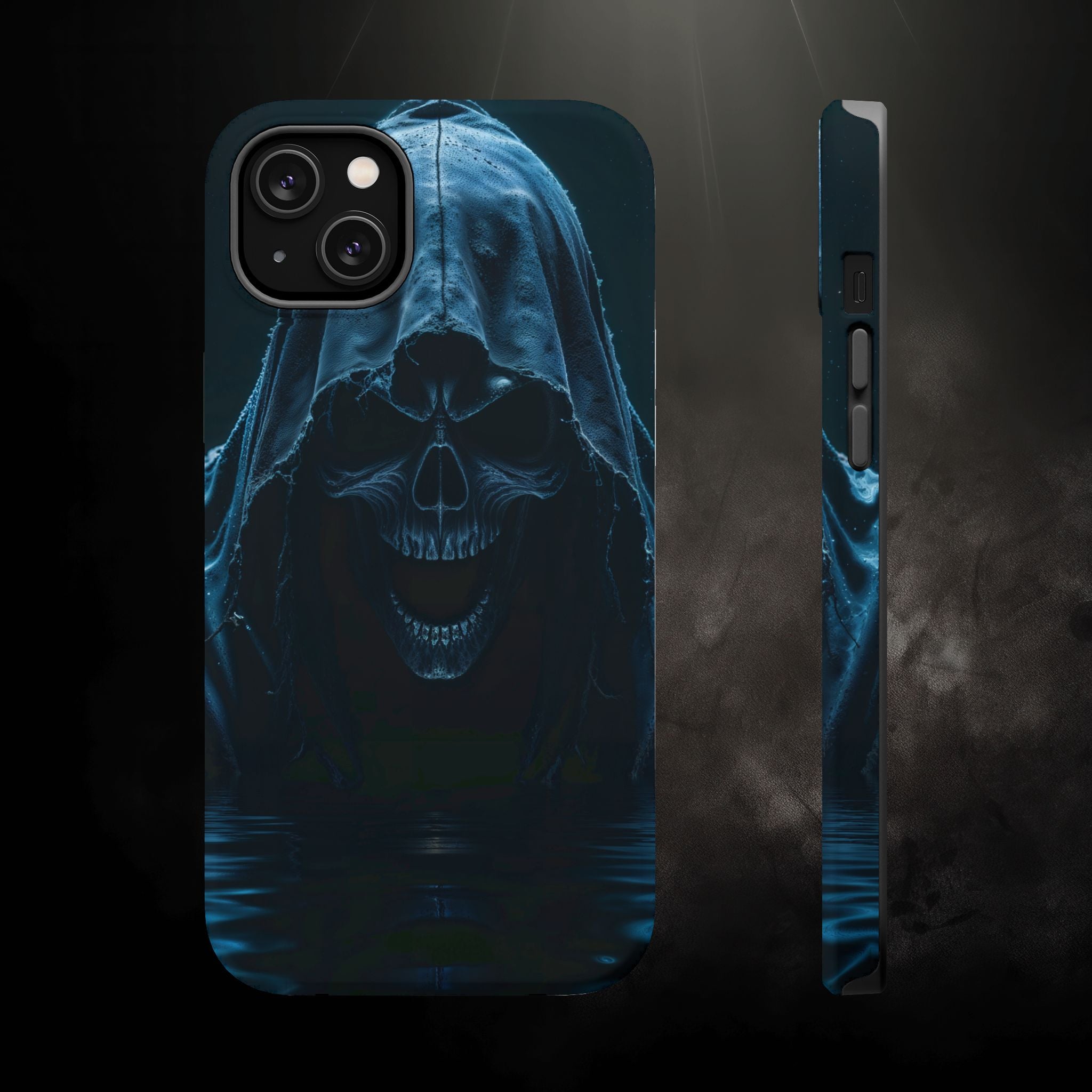 Grim Reaper Magnetic Phone Case – Dark Skull Hooded Cover for iPhone | Edgy Shockproof Protection